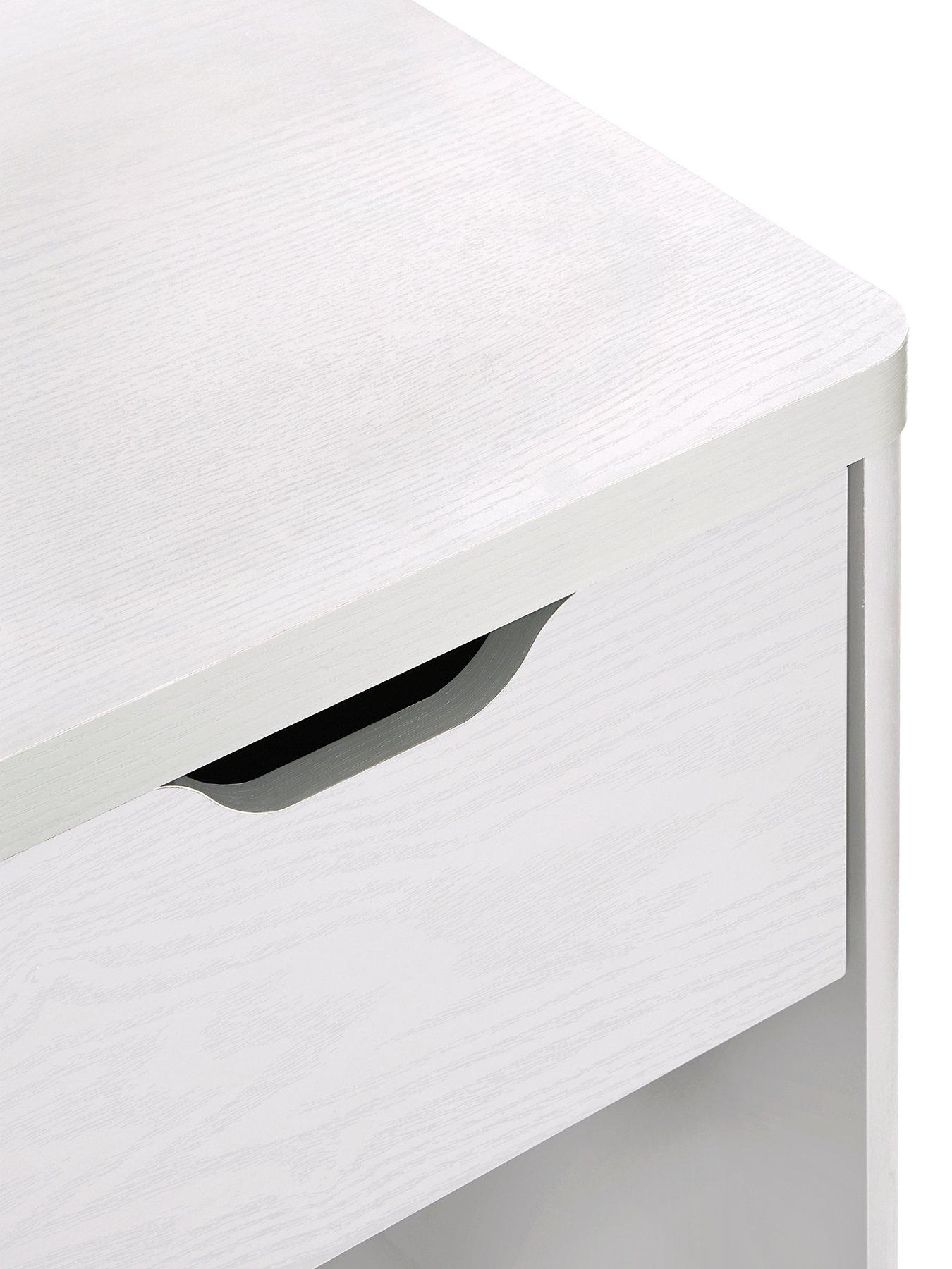 Image 5 of 6 of Very Home Aspen 1 Drawer Bedside Chest - White Oak Effect