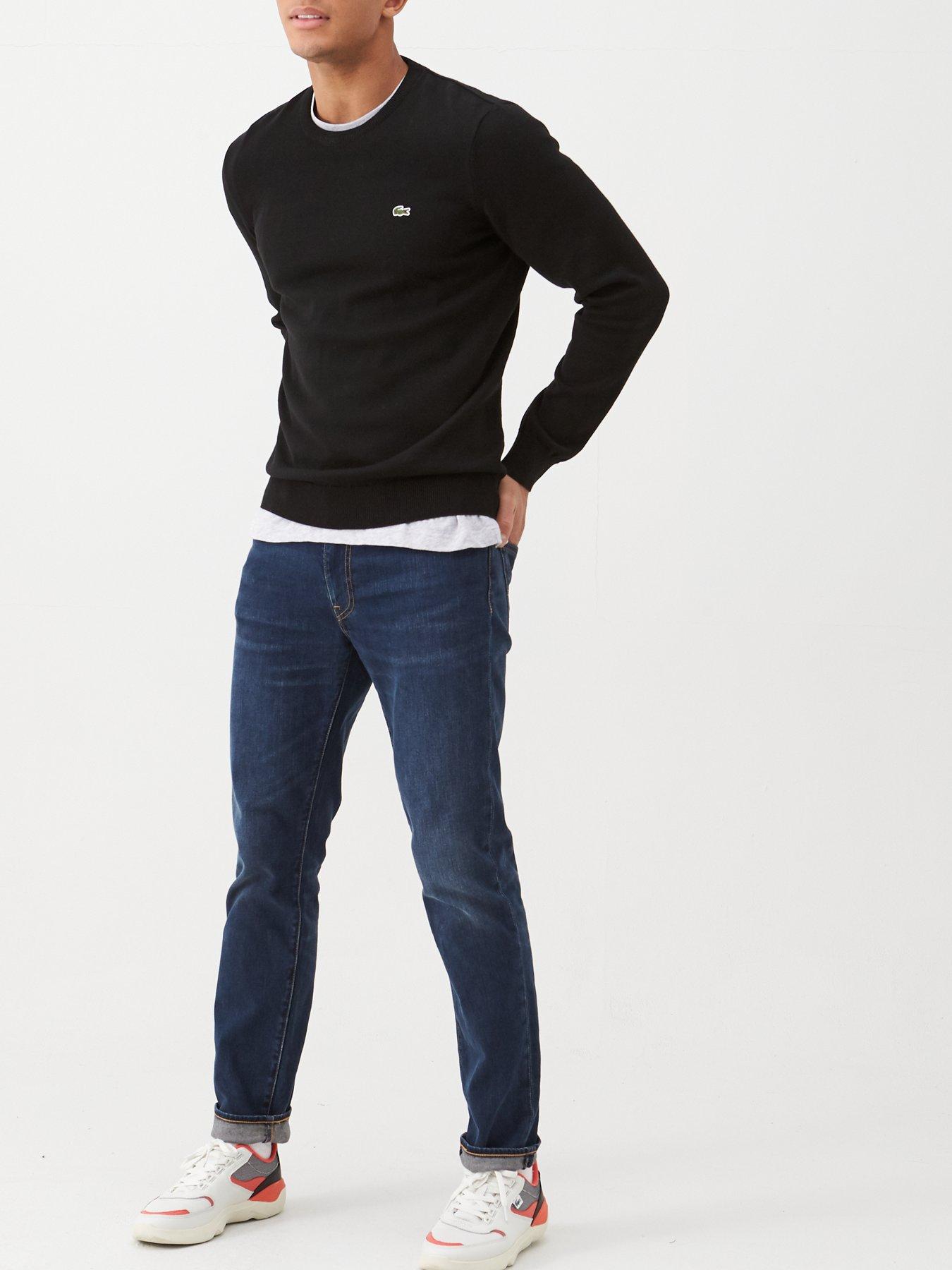 Image 3 of 4 of Lacoste Classic Crew Neck Knitted Jumper - Black