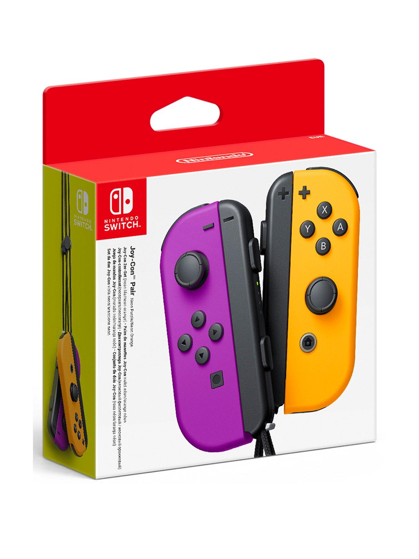 Image 1 of 2 of Nintendo Switch Joy-Con Controller&nbsp;Twin Pack, Wireless,&nbsp;Rechargeable&nbsp;- Neon Purple / Neon Orange