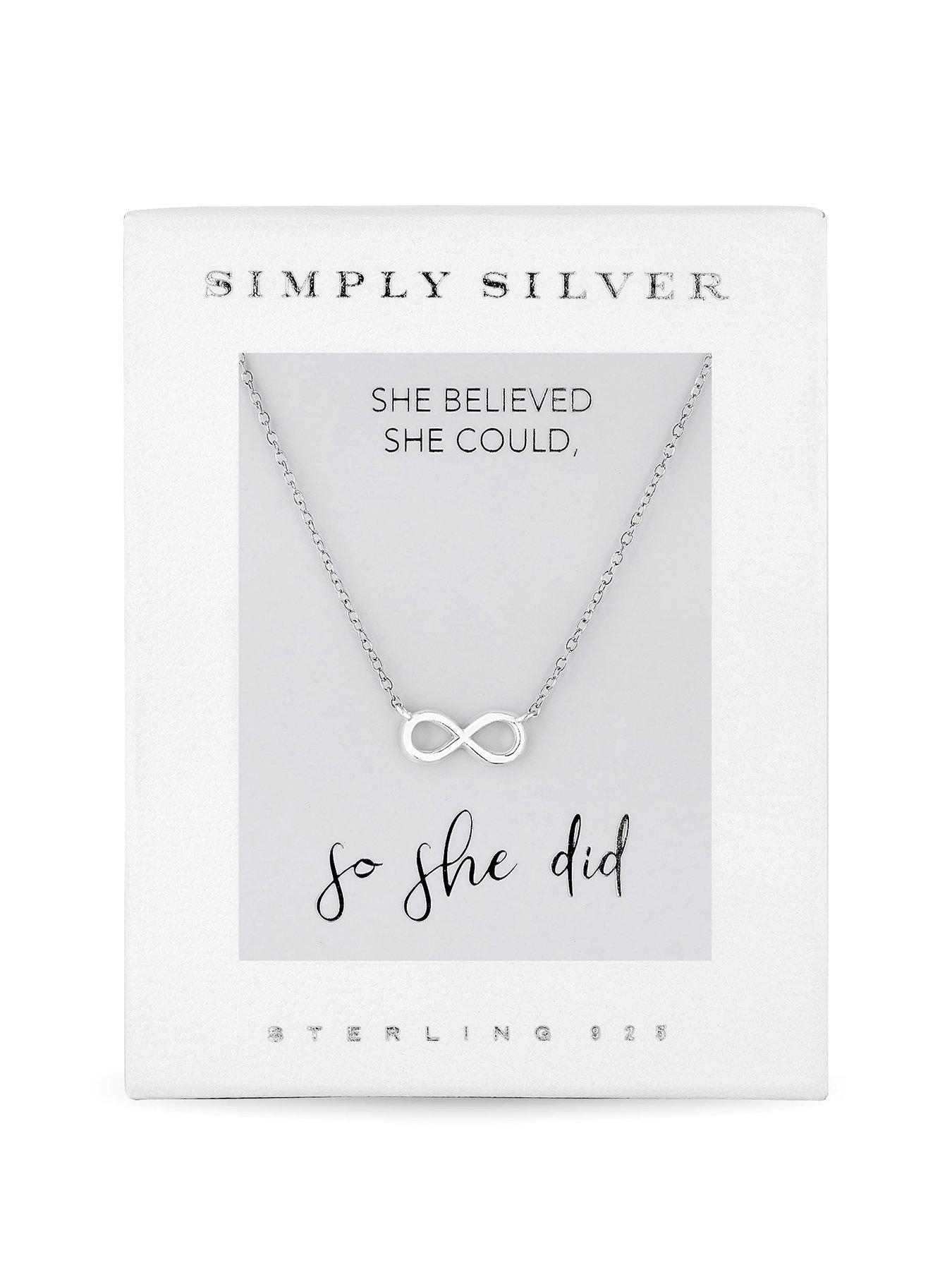 Image 1 of 2 of Simply Silver Gift Boxed Sterling Silver 925 Infinity Necklace