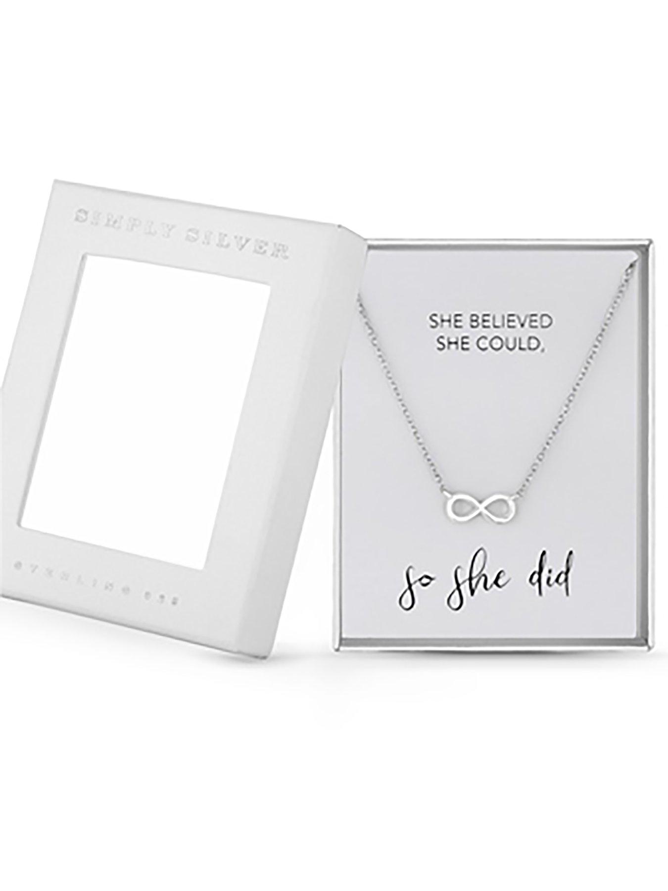 Image 2 of 2 of Simply Silver Gift Boxed Sterling Silver 925 Infinity Necklace