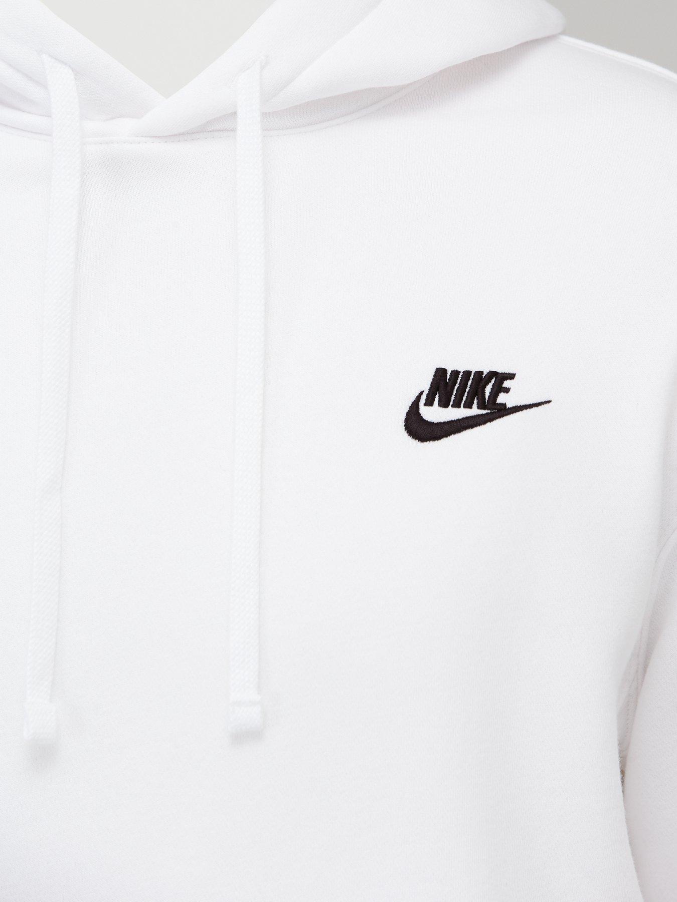 Nike Sportswear Club Fleece Overhead Hoodie - White/Black