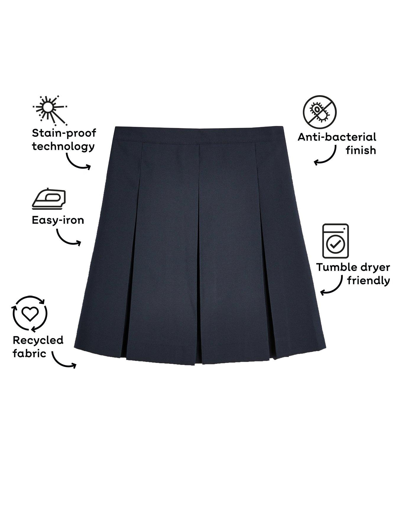 Image 3 of 5 of Everyday Girls 2 Pack Classic Pleated Water-Repellent&nbsp;School Skirts - Navy