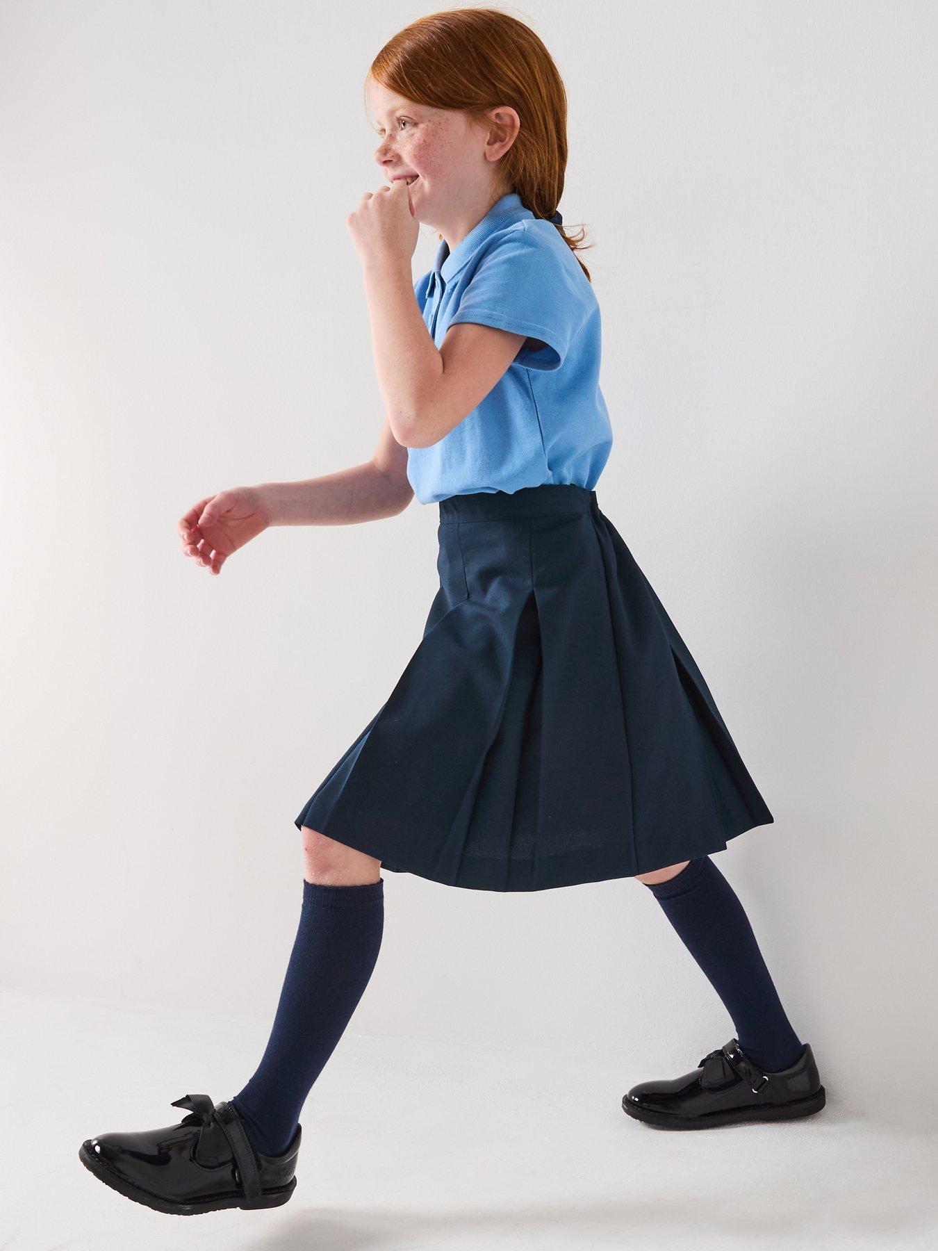 Image 5 of 5 of Everyday Girls 2 Pack Classic Pleated Water-Repellent&nbsp;School Skirts - Navy