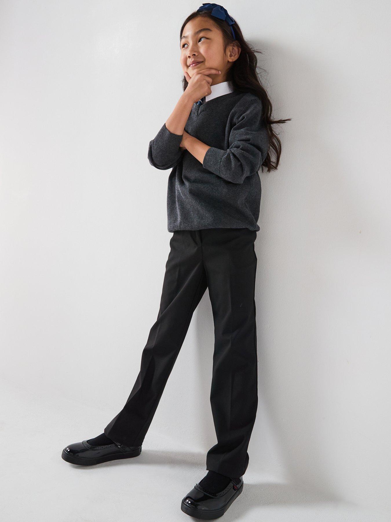 Image 6 of 6 of The Very Collection Girls 2 Pack Woven School Trouser Plus Size&nbsp;- Black