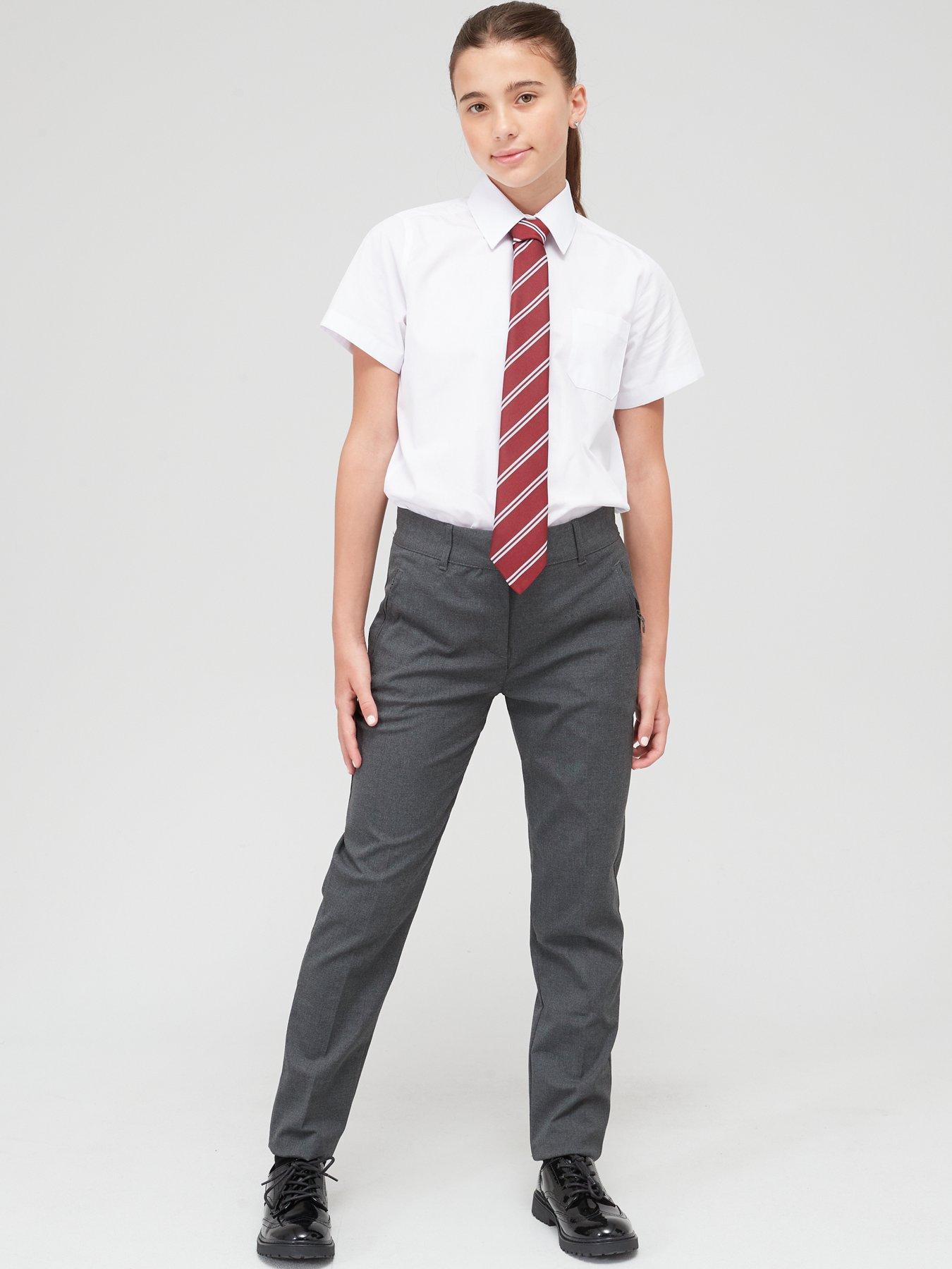 Girls plus store fit school trousers