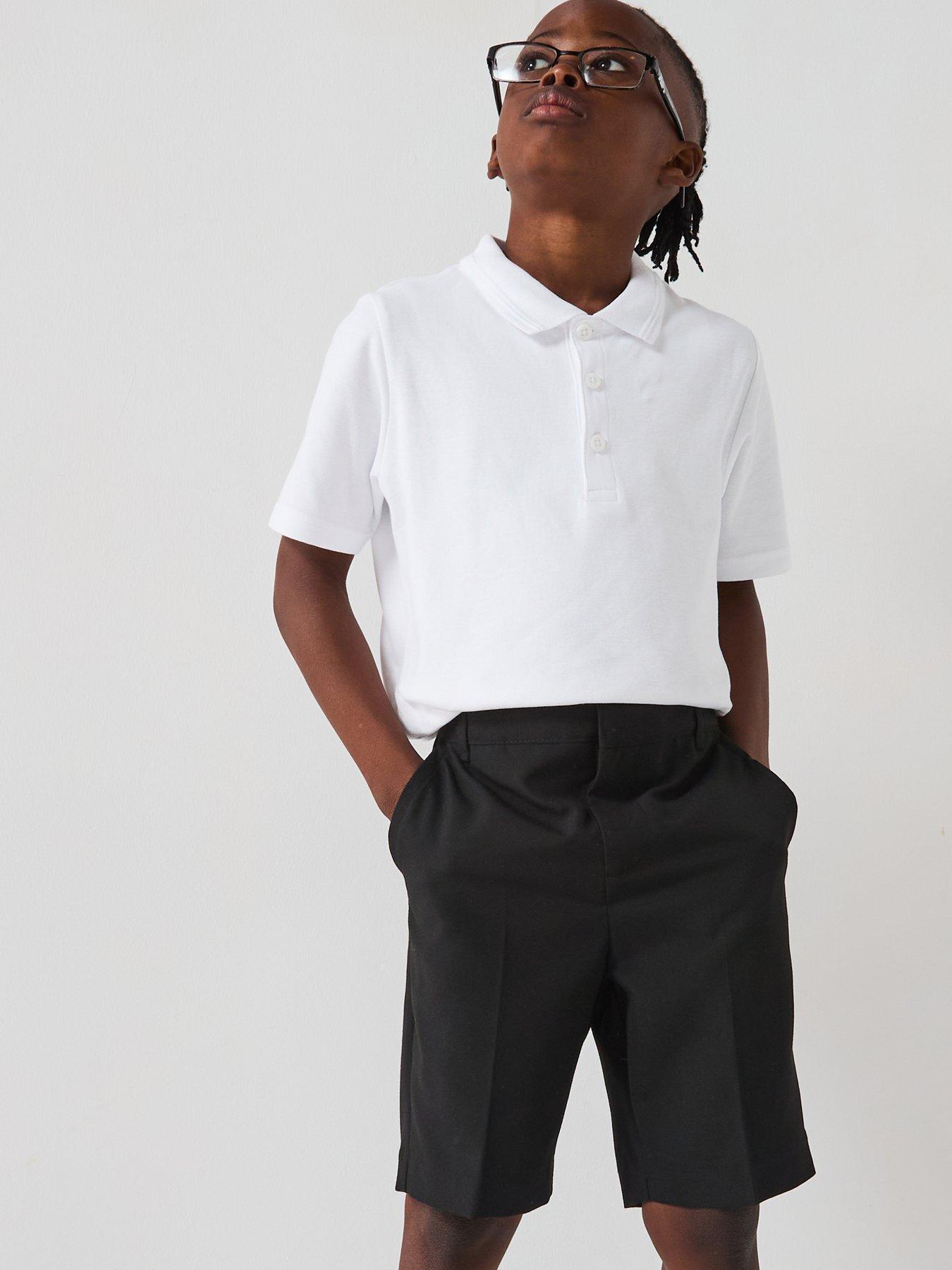 The Very Collection Boys 2 Pack School Shorts - Black
