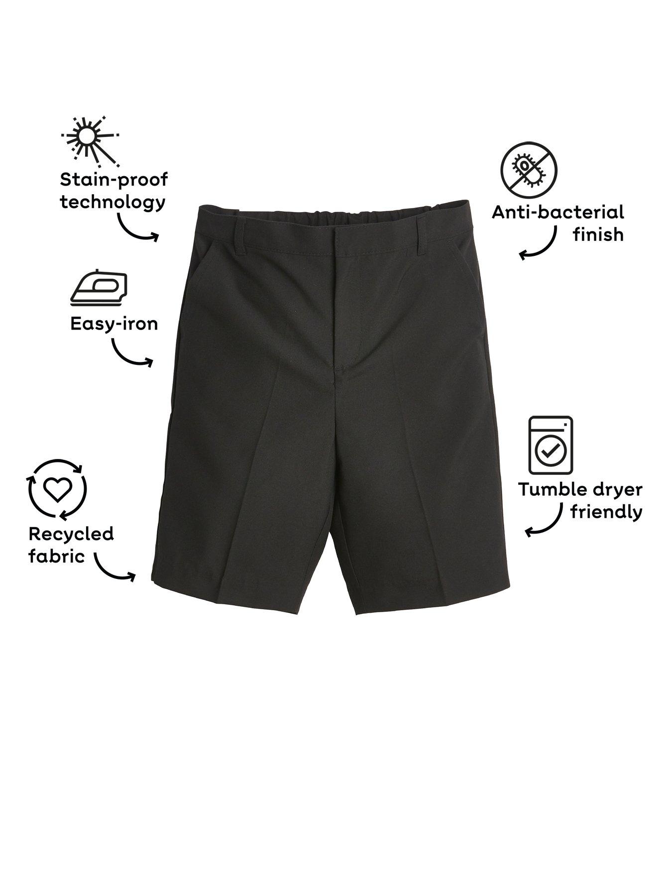 Image 4 of 6 of The Very Collection Boys 2 Pack Elasticated Waist School Shorts - Black