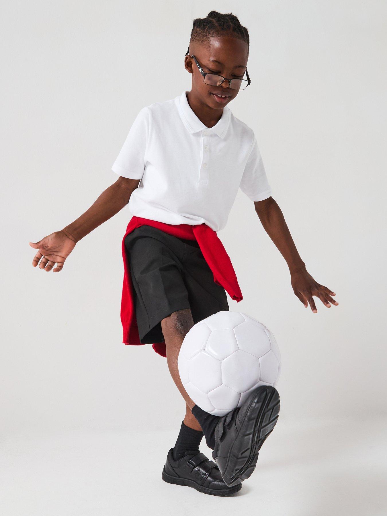 Image 6 of 6 of The Very Collection Boys 2 Pack Elasticated Waist School Shorts - Black