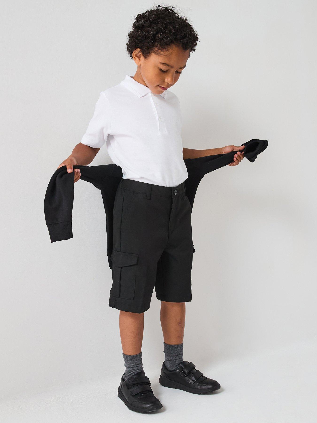 Image 1 of 6 of The Very Collection Boys 2 Pack Combat School Shorts - Black