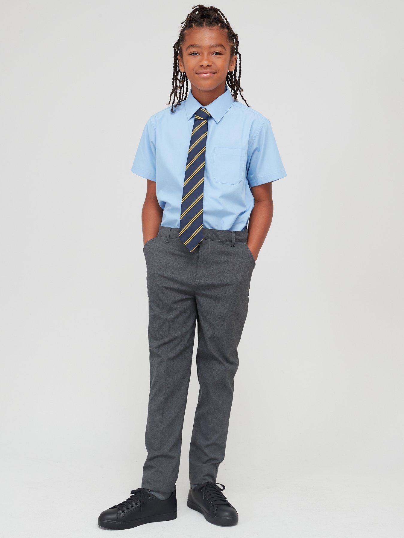 Image 1 of 6 of Everyday Boys 2 Pack&nbsp;Skinny Fit School Trousers - Grey
