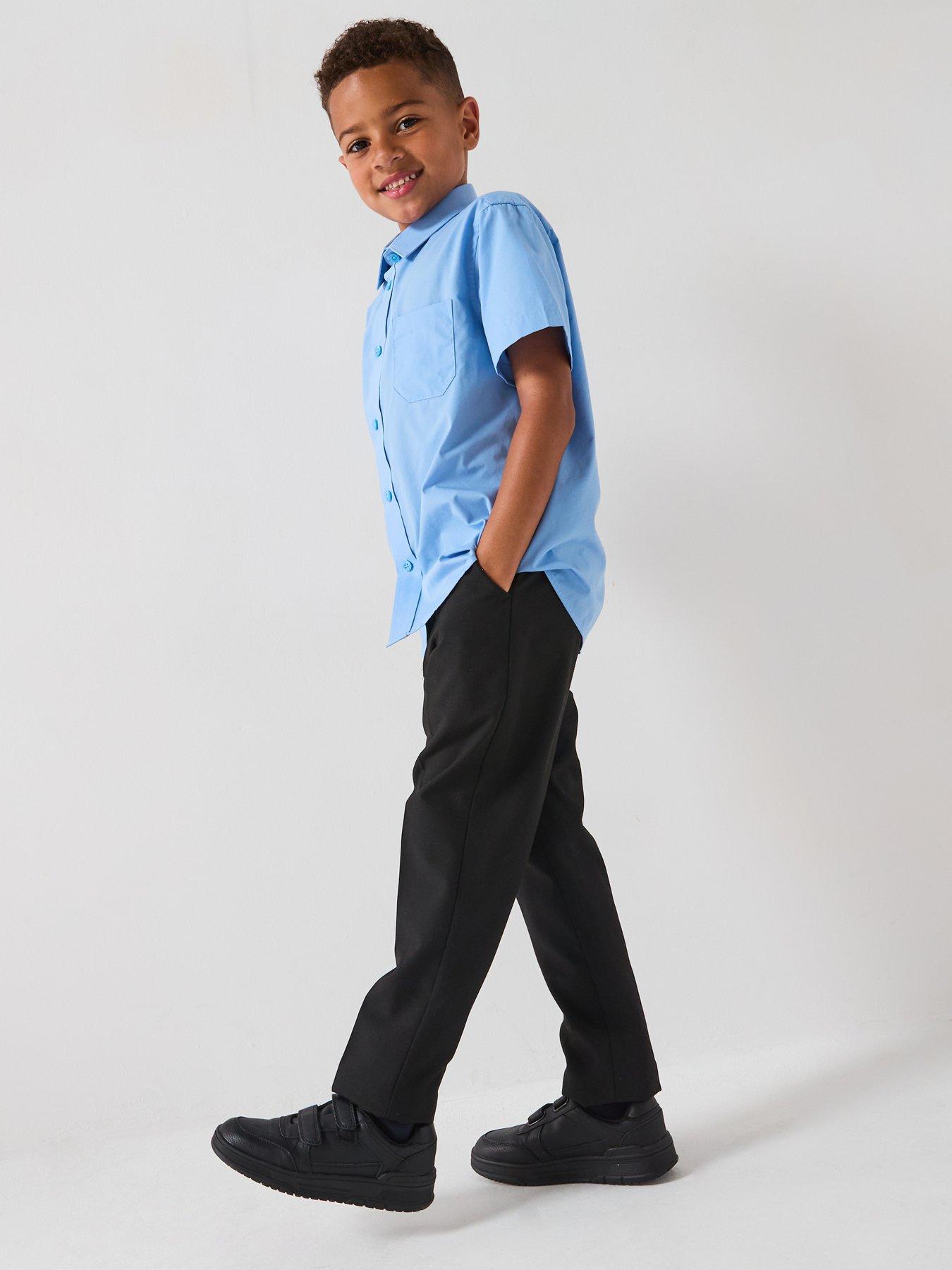 Image 7 of 7 of V by Very Boys 2 Pack Regular Leg School Trousers - Black