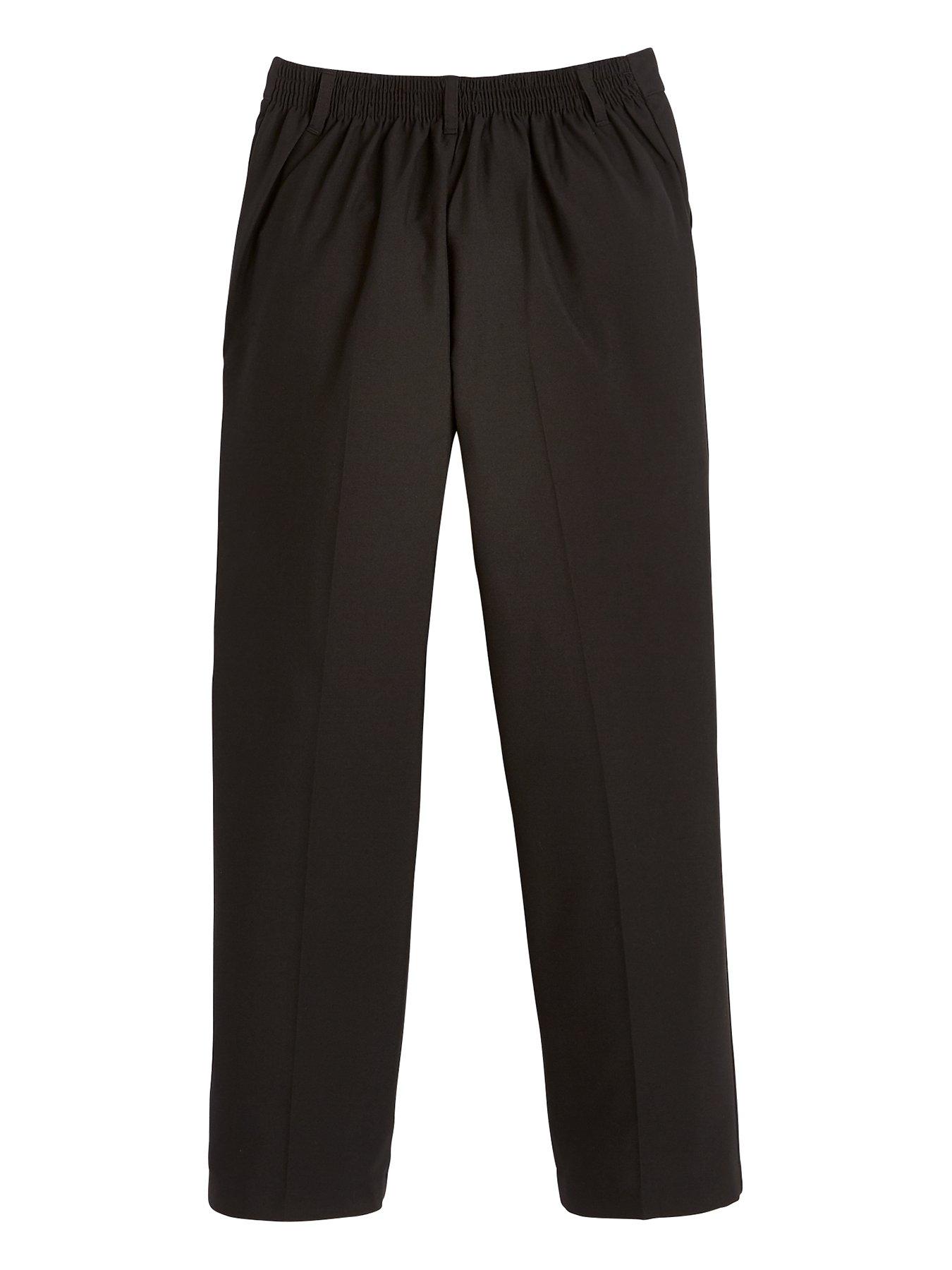 Image 3 of 6 of The Very Collection Boys 2 Pack Pull-On Elastic Waist School Trousers - Black