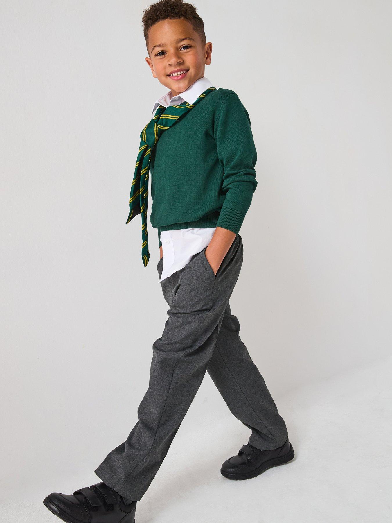 Image 6 of 6 of The Very Collection Boys 2 Pack Pull-On Stain-Proof School Trousers - Grey