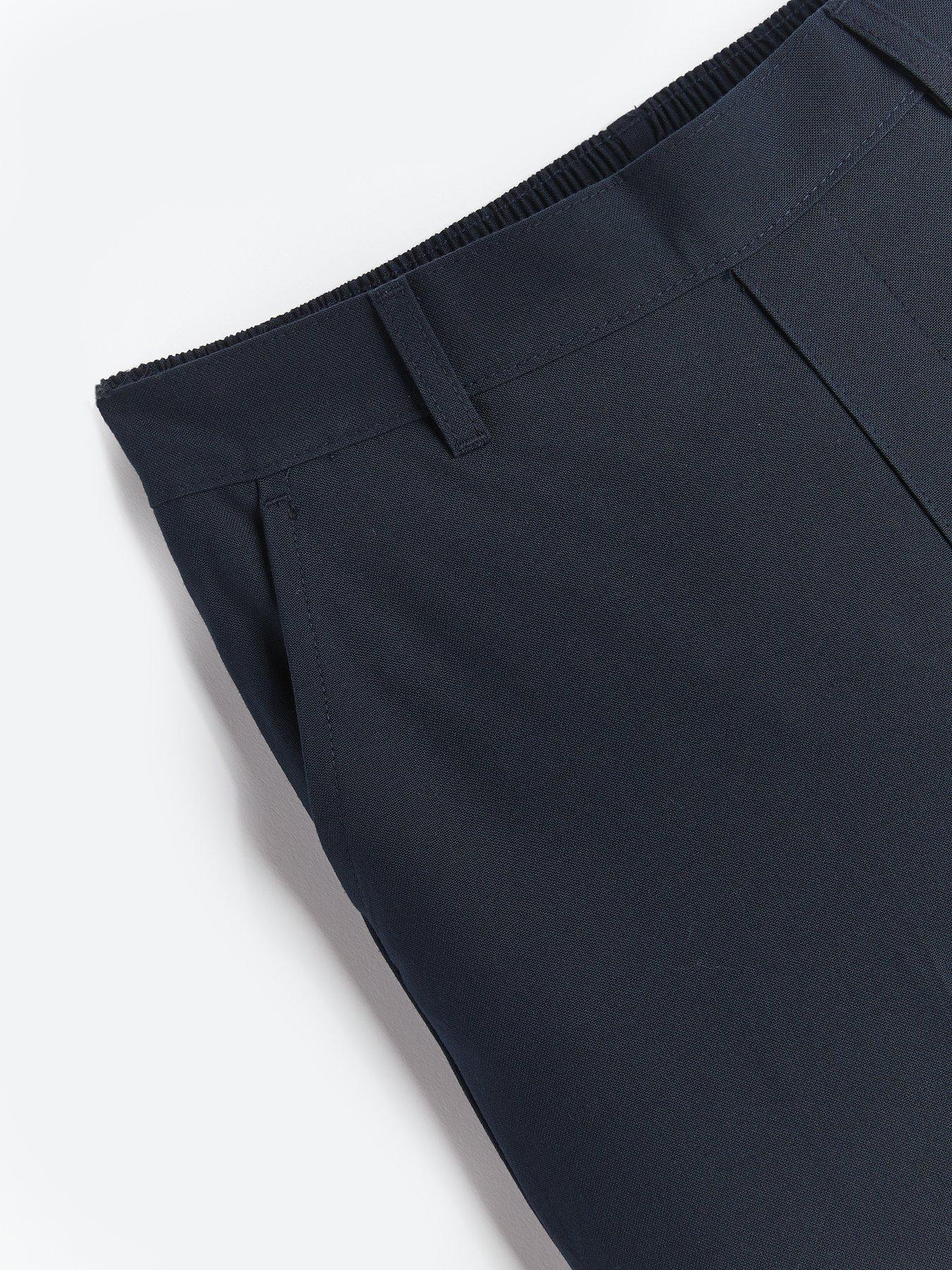 Image 5 of 6 of Everyday Boys 2 Pack&nbsp;Pull On School Trousers - Navy
