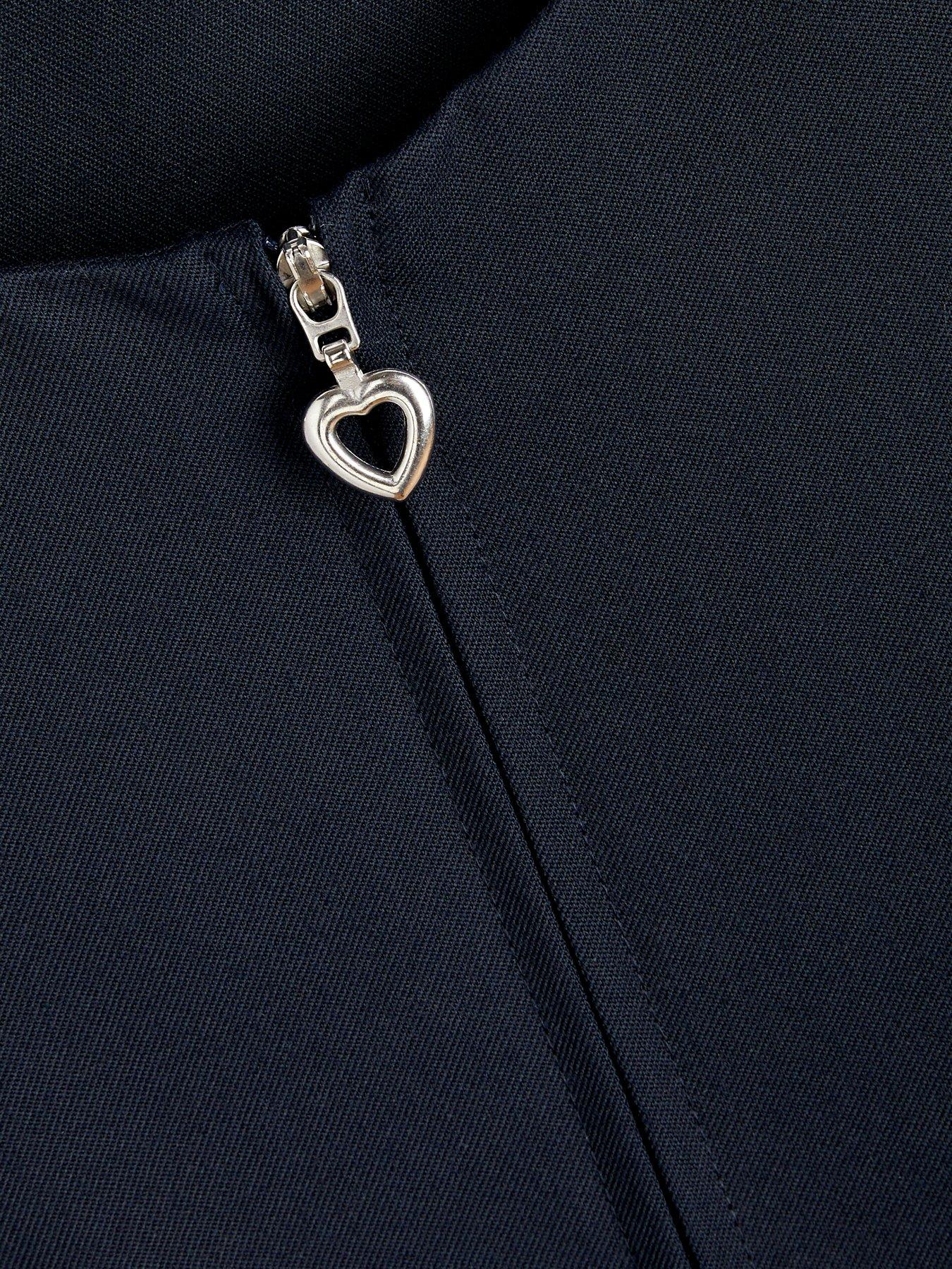 Image 5 of 6 of The Very Collection Girls 2 Pack Pleat Pinafore Water-Repellent School&nbsp;Dresses&nbsp;- Navy