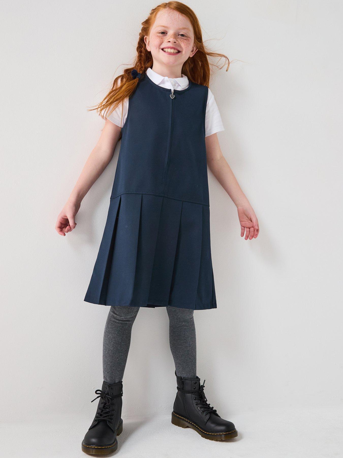 The Very Collection Girls Pack Pleat Pinafore Water-Repellent