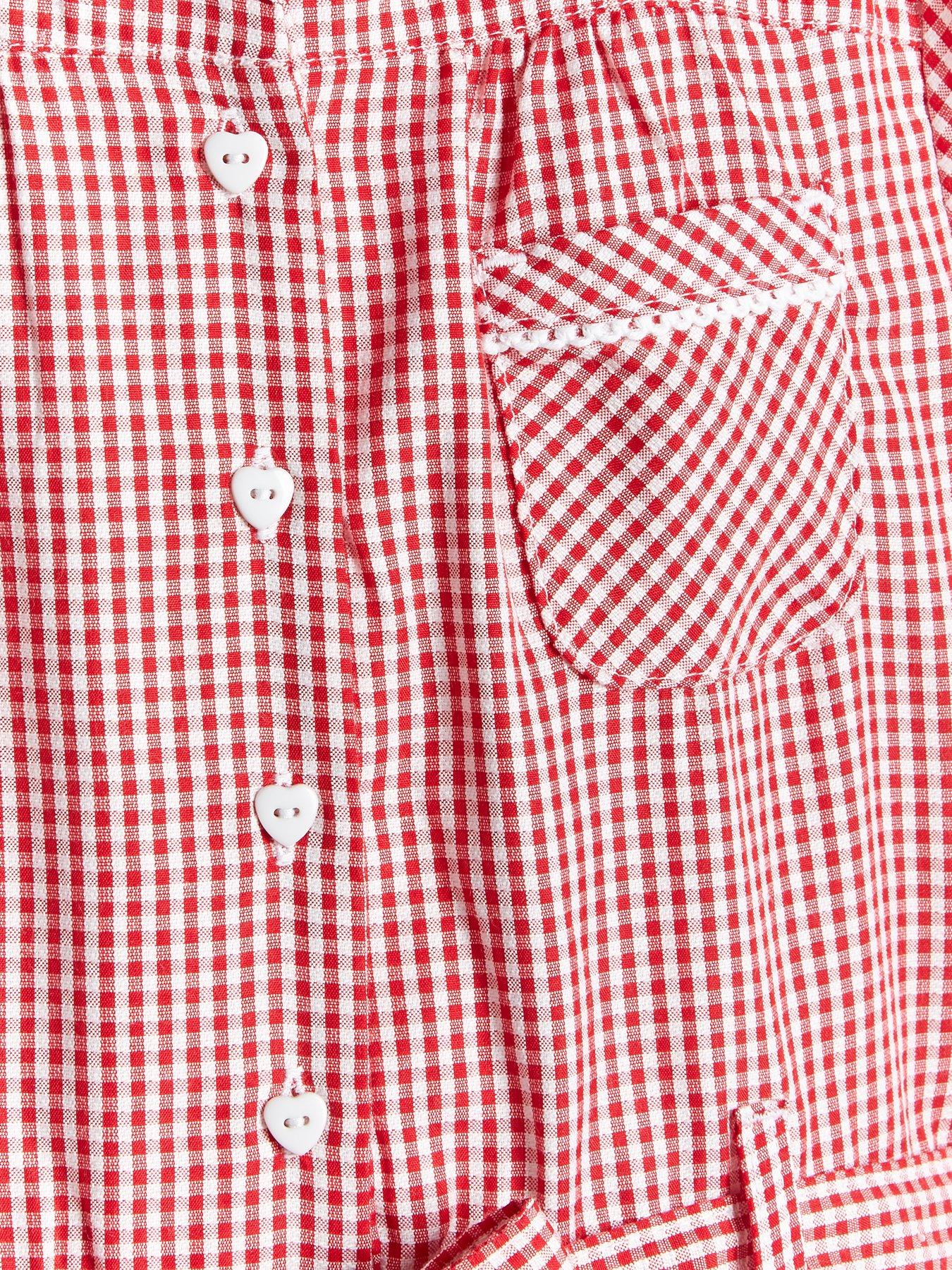 everyday-girls-2-pack-traditional-gingham-water-repellentnbspschool-summernbspdress-reddetail