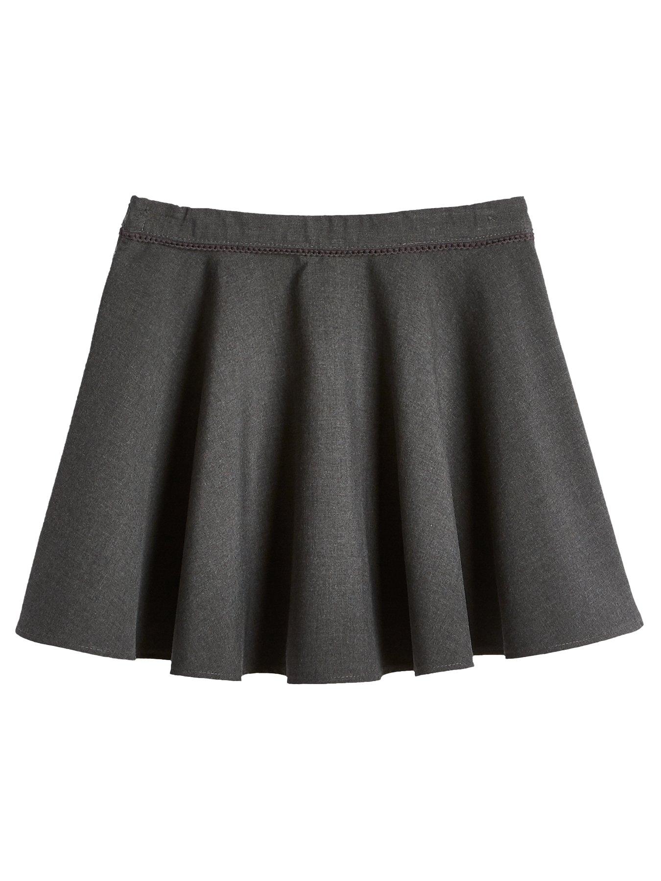 Image 3 of 7 of Everyday Girls 2 Pack Woven Skater School Skirts - Grey