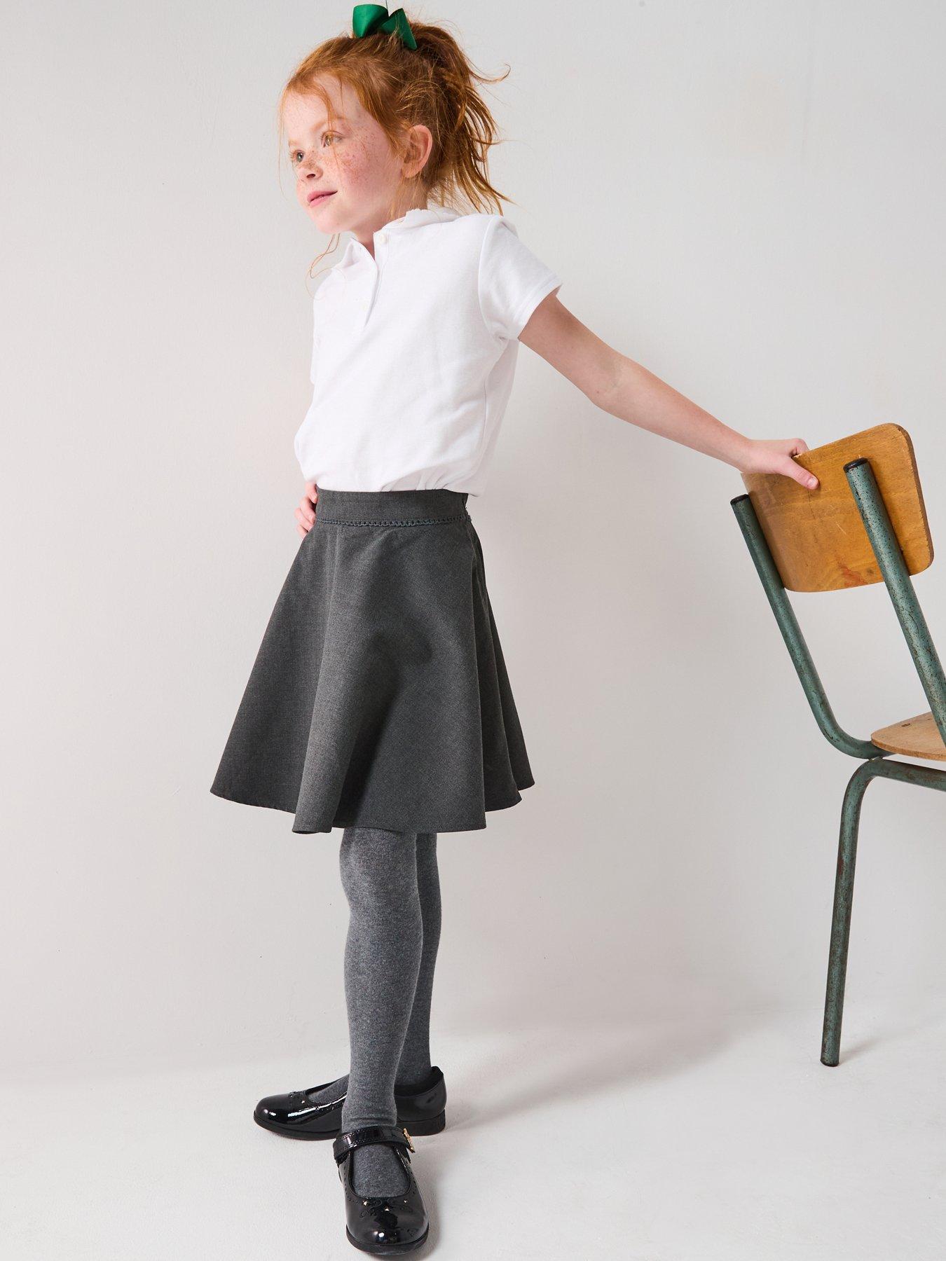Image 7 of 7 of Everyday Girls 2 Pack Woven Skater School Skirts - Grey