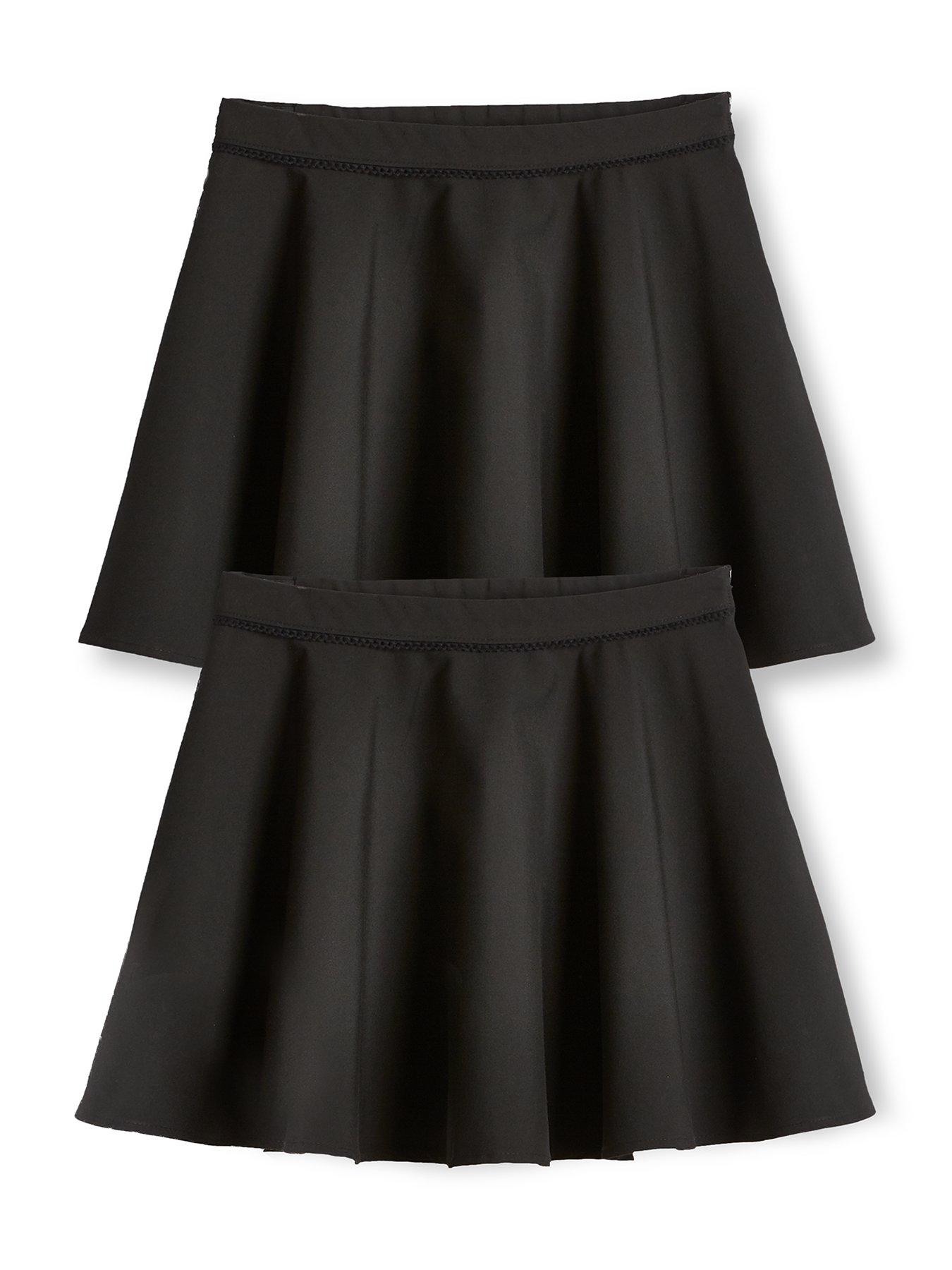 Image 2 of 7 of Everyday Girls 2 Pack Woven Skater School Skirts - Black