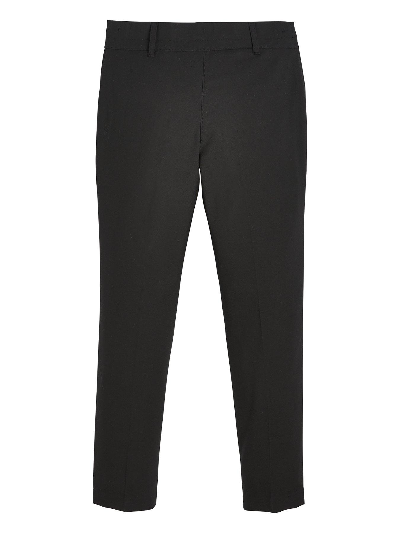Image 3 of 6 of The Very Collection Girls 2 Pack Easy-Iron Stretch Skinny Fit School Trousers - Black