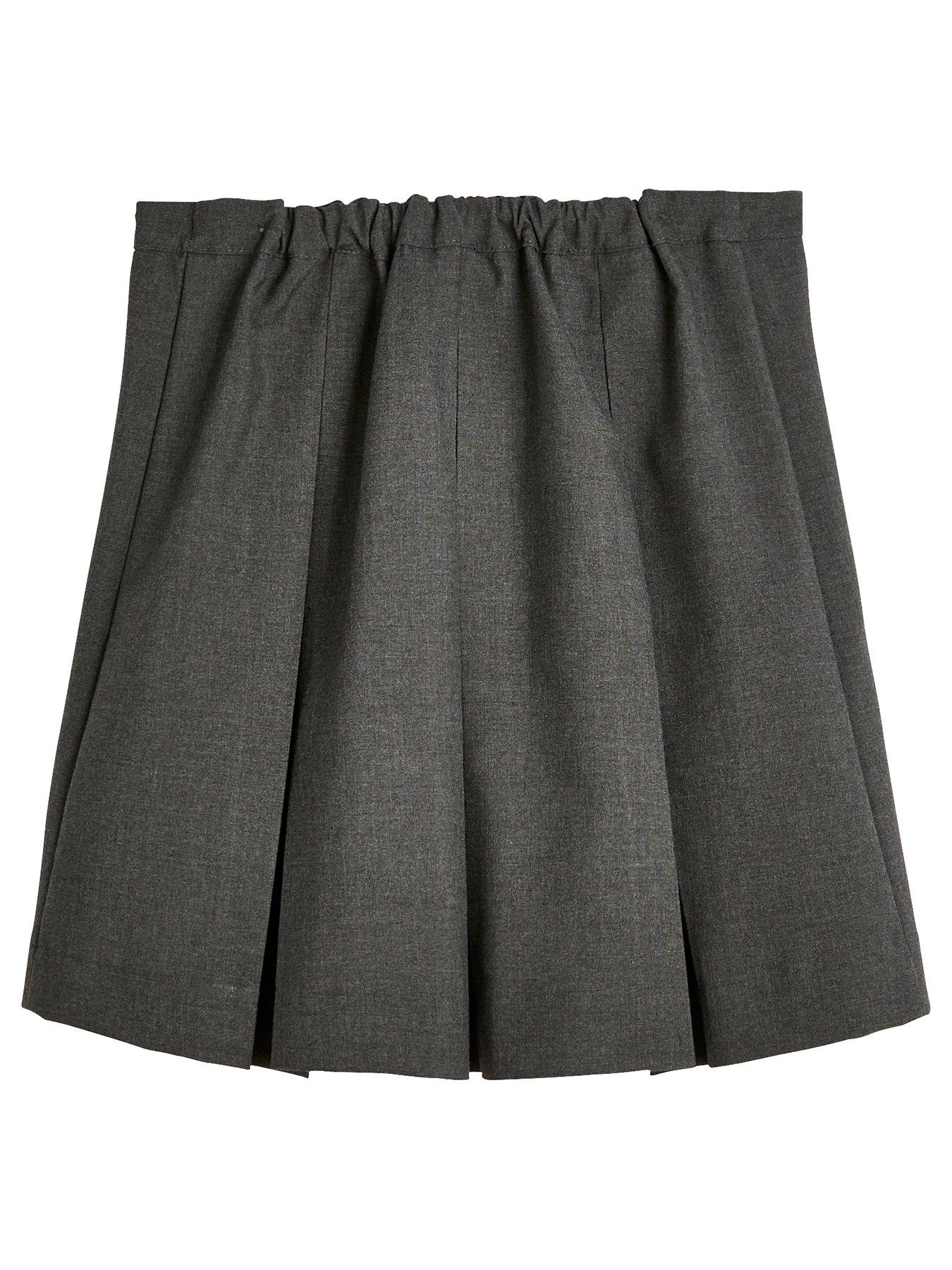 Image 3 of 7 of The Very Collection Girls 2 Pack Classic Pleated School Skirts - Grey