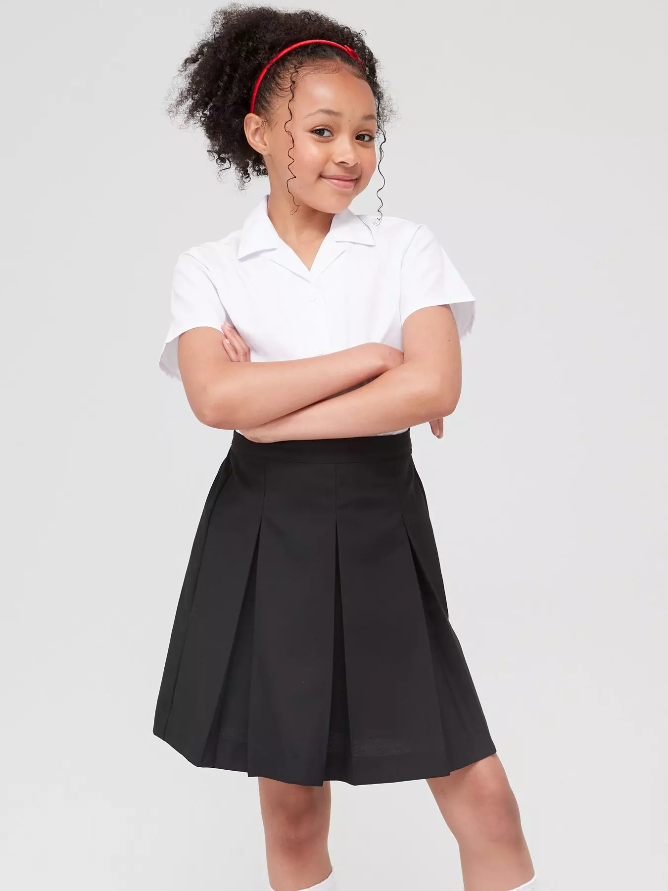 Everyday Girls 2 Pack Jersey School Trousers - Black