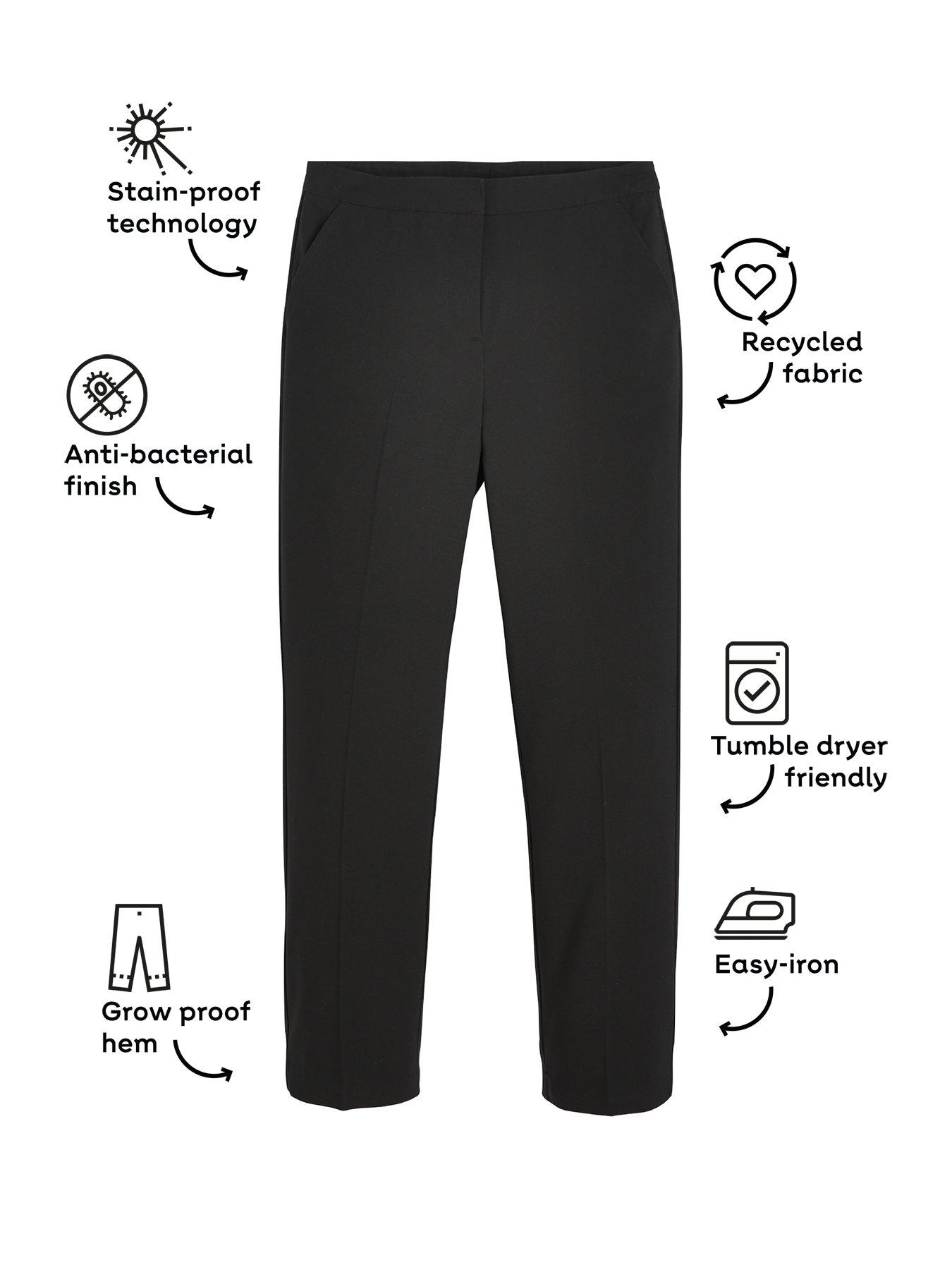 Image 3 of 4 of V by Very Girls 2 Pack Woven School Trouser Regular Fit&nbsp;- Black