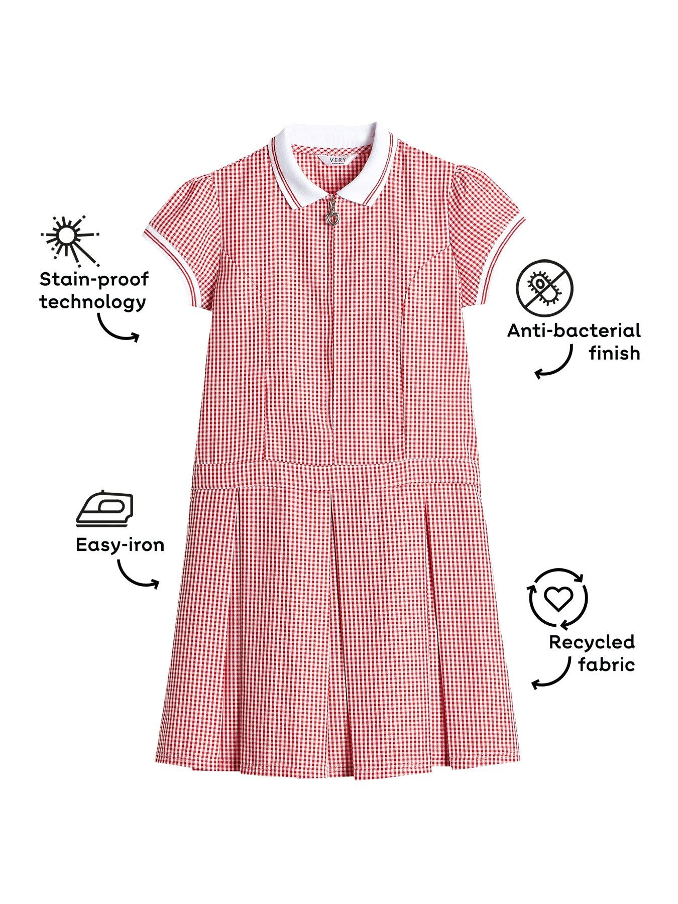 Red and white hot sale gingham school dress