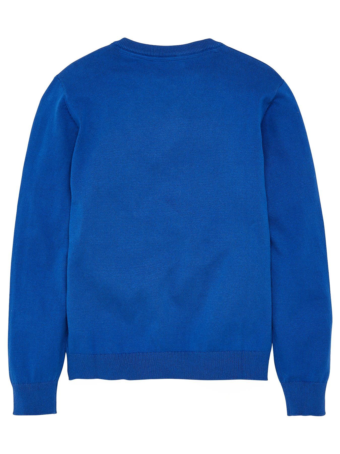 everyday-unisex-2-pack-v-neck-school-jumper-royal-blueback