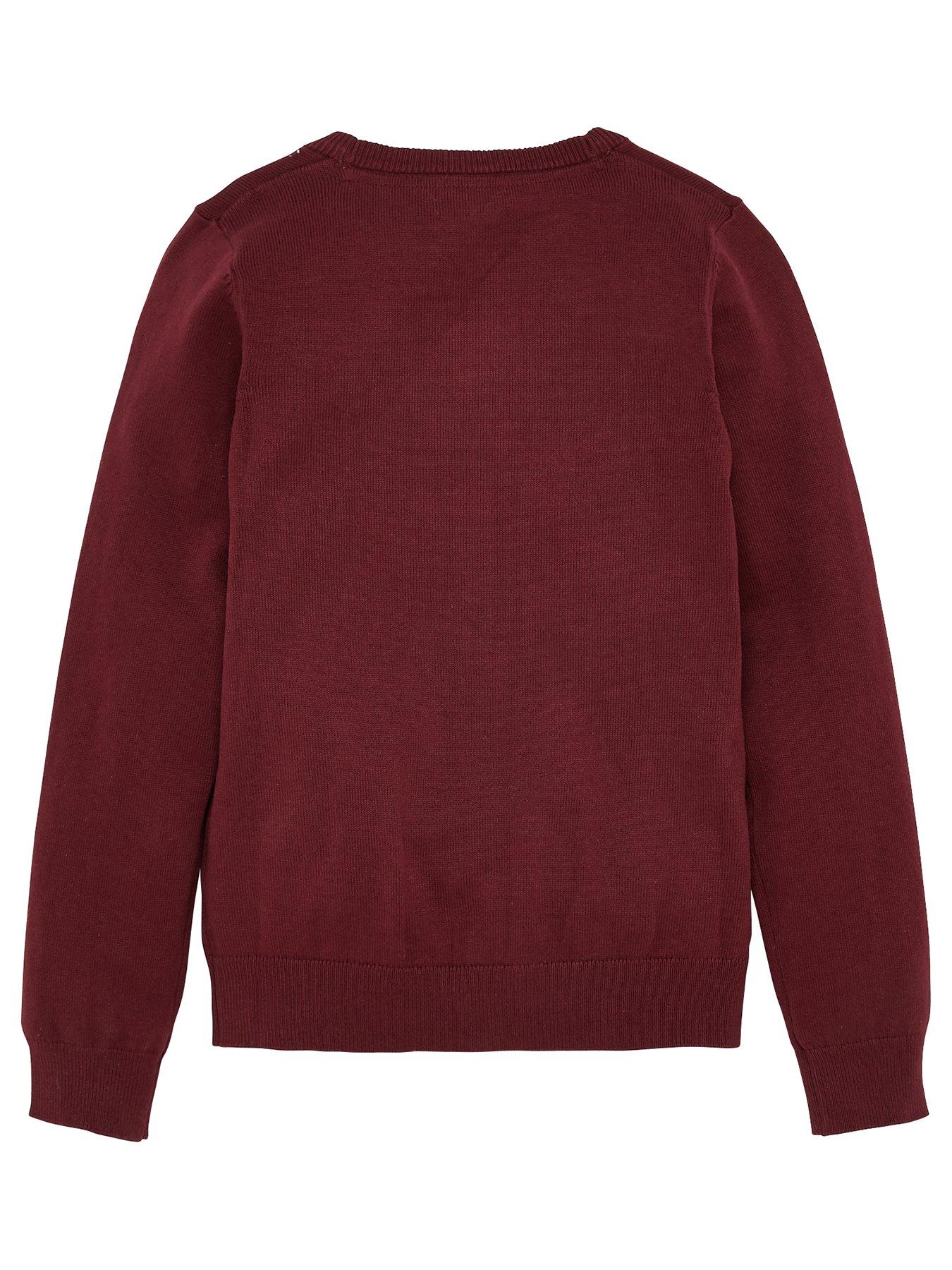 Image 3 of 5 of Everyday Girls 2 Pack School Cardigans - Burgundy