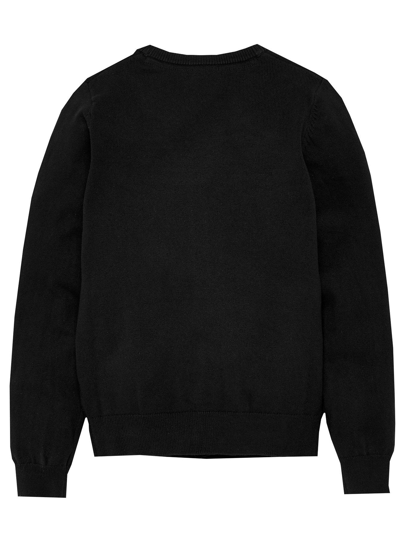 Image 3 of 6 of The Very Collection Girls 2 Pack School Cardigans - Black