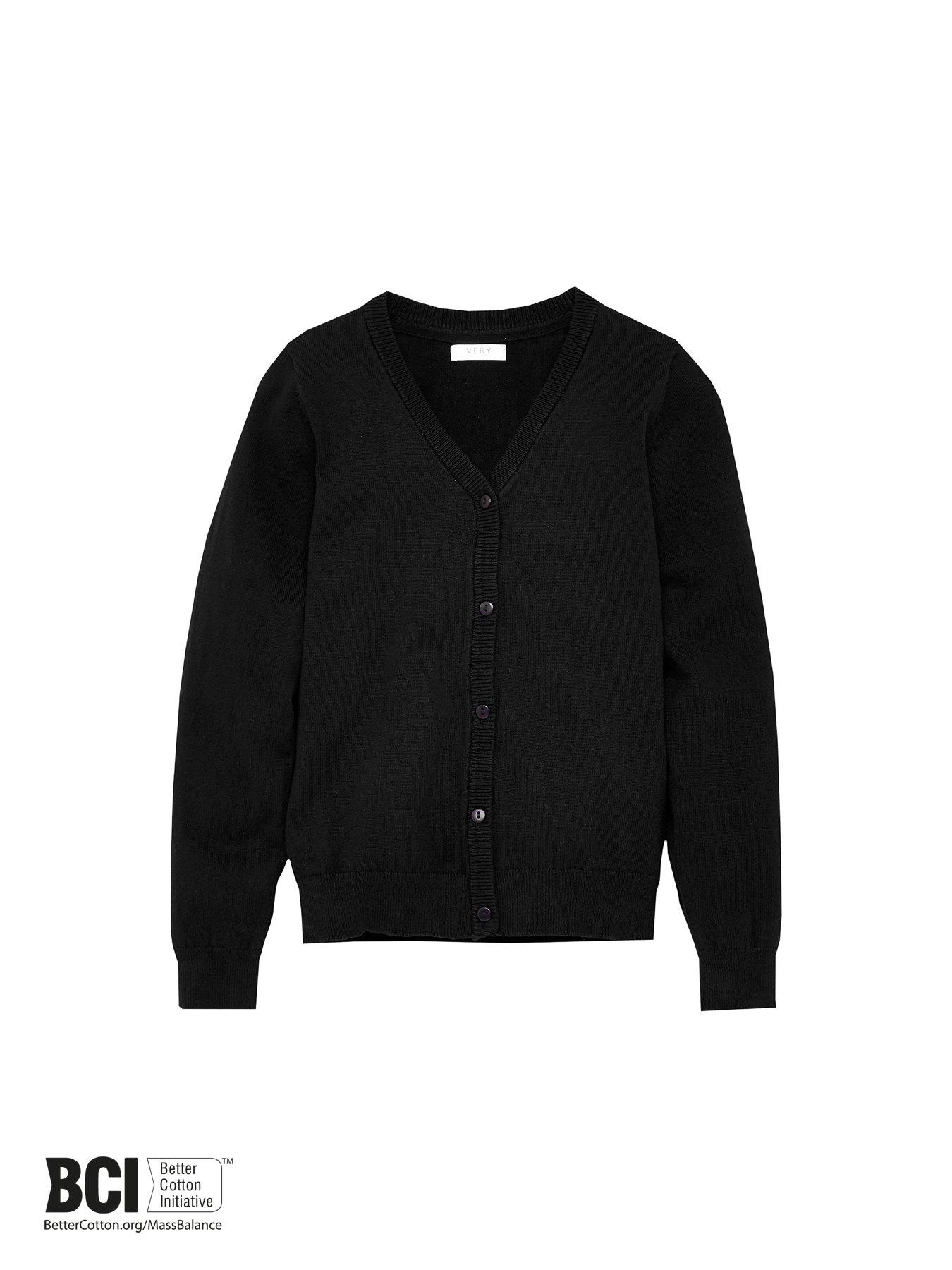 Image 4 of 6 of The Very Collection Girls 2 Pack School Cardigans - Black