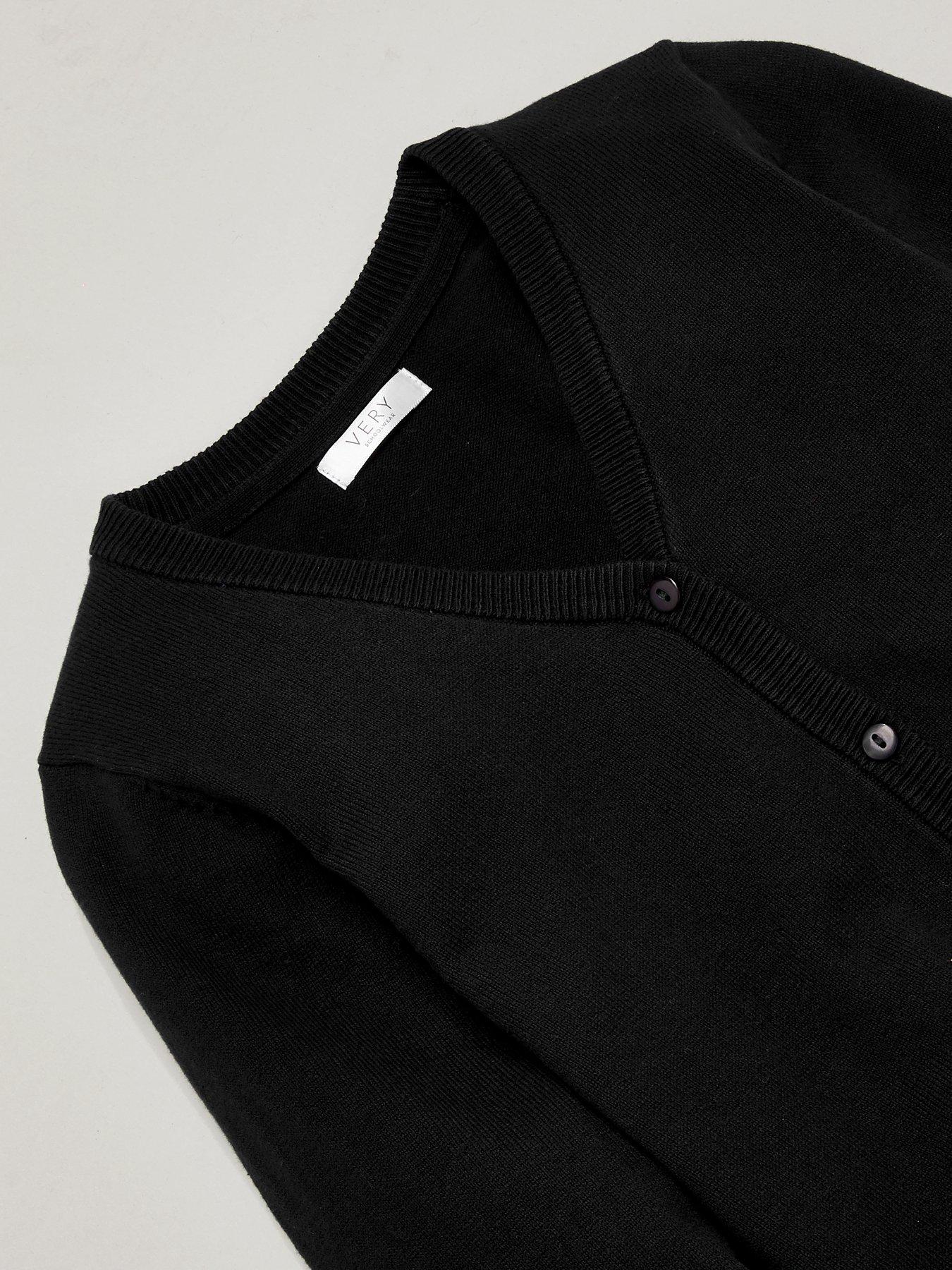 Image 5 of 6 of The Very Collection Girls 2 Pack School Cardigans - Black