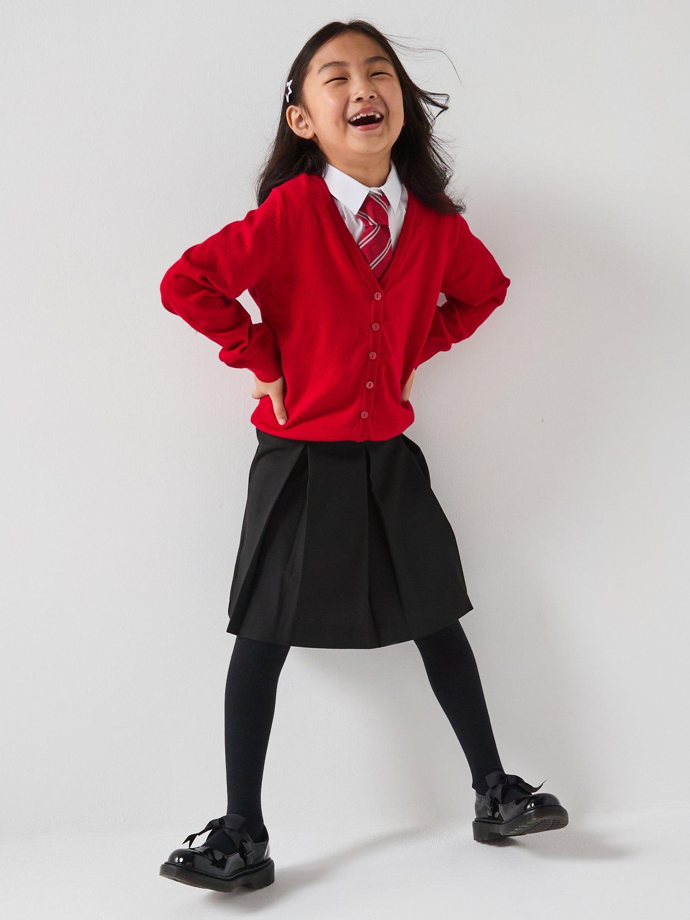 undefined Girls 2 Pack School Cardigans - Red
