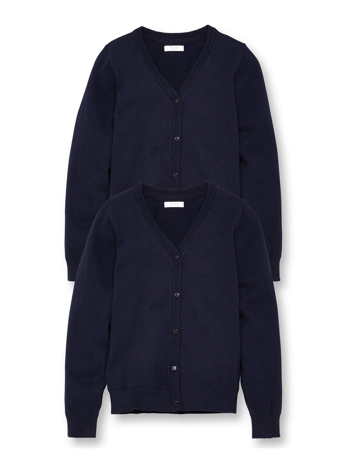 Image 2 of 6 of Everyday Girls 2 Pack School Cardigans - Navy
