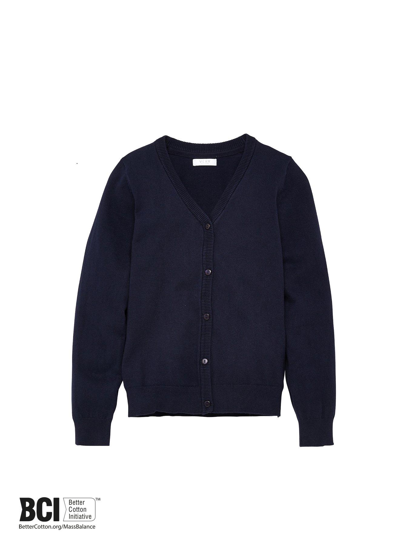 Navy jersey school cardigan sale