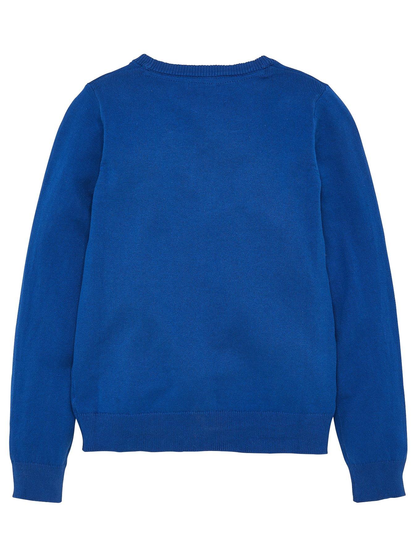 Image 3 of 6 of The Very Collection Girls 2 Pack School Cardigans - Royal Blue