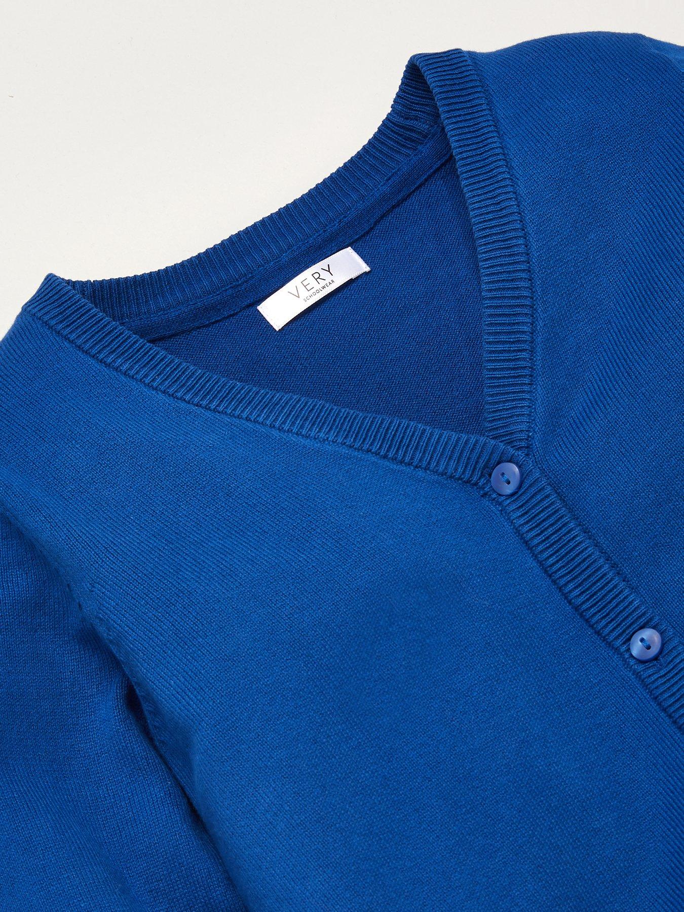 Royal blue fleece school cardigan sale