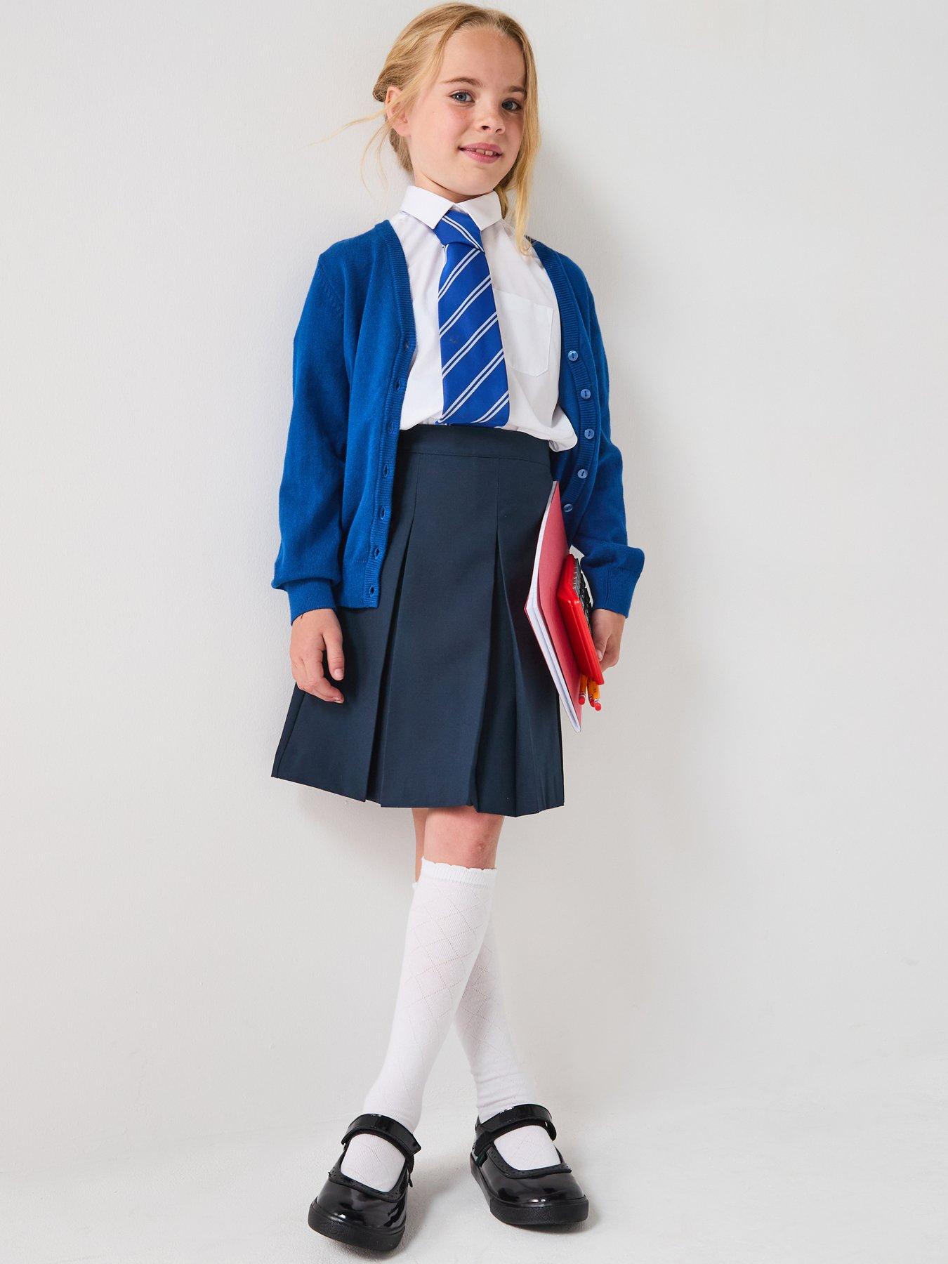Image 6 of 6 of The Very Collection Girls 2 Pack School Cardigans - Royal Blue