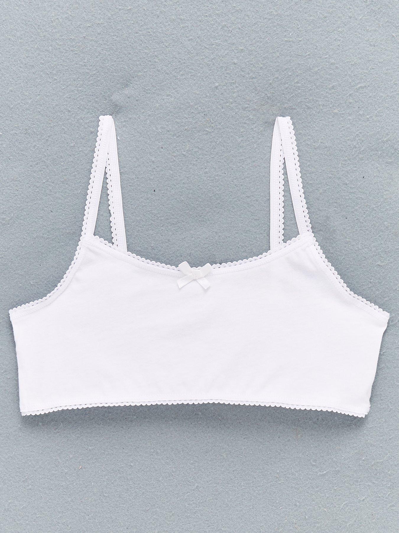 Image 2 of 4 of Everyday Girls 5 Pack Plain School Crop Tops - White