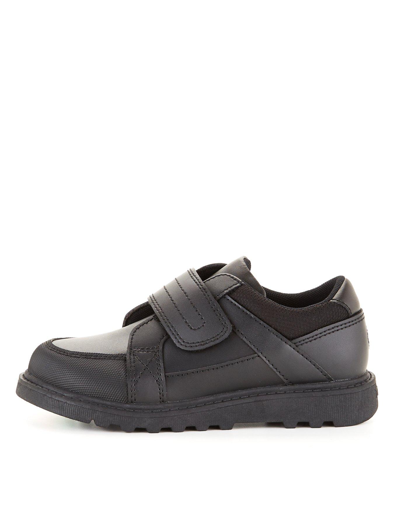 Image 1 of 6 of Everyday ToeZone&nbsp;Younger&nbsp;Kids Chunky Sole Strap Leather School Shoe - Black&nbsp;Standard Fit