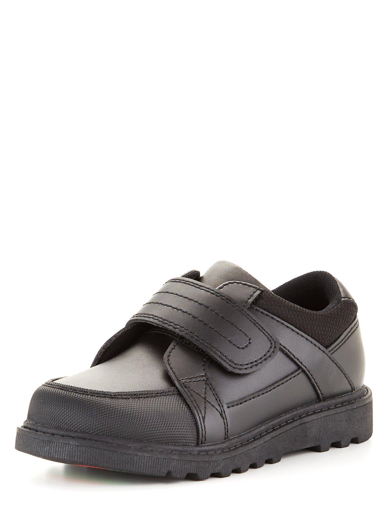 Image 2 of 6 of Everyday ToeZone&nbsp;Younger&nbsp;Kids Chunky Sole Strap Leather School Shoe - Black&nbsp;Standard Fit