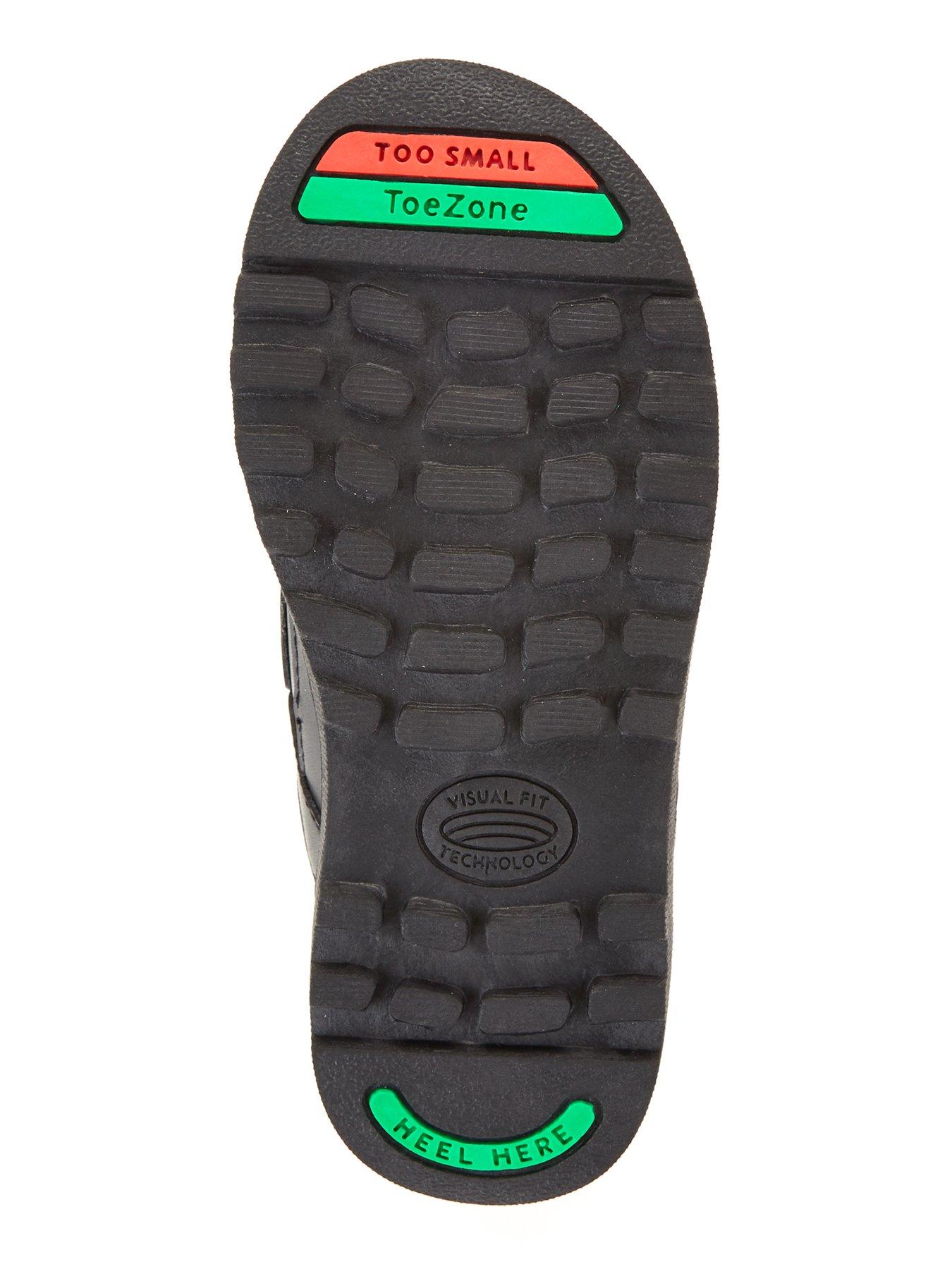 Image 5 of 6 of Everyday ToeZone&nbsp;Younger&nbsp;Kids Chunky Sole Strap Leather School Shoe - Black&nbsp;Standard Fit
