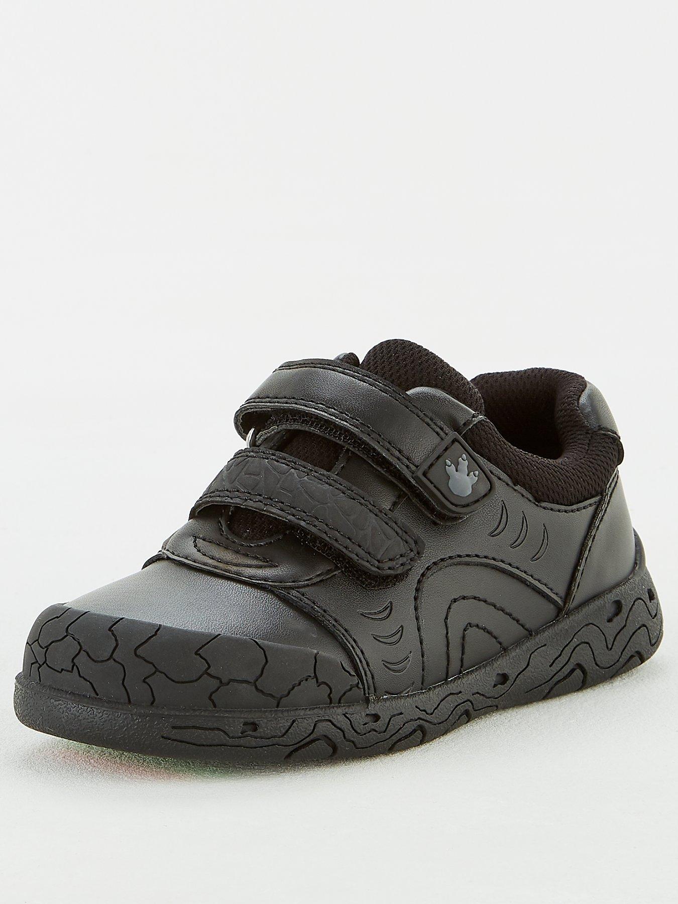 Image 1 of 6 of The Very Collection Toezone Younger Boys Dinosaur Leather School Shoe