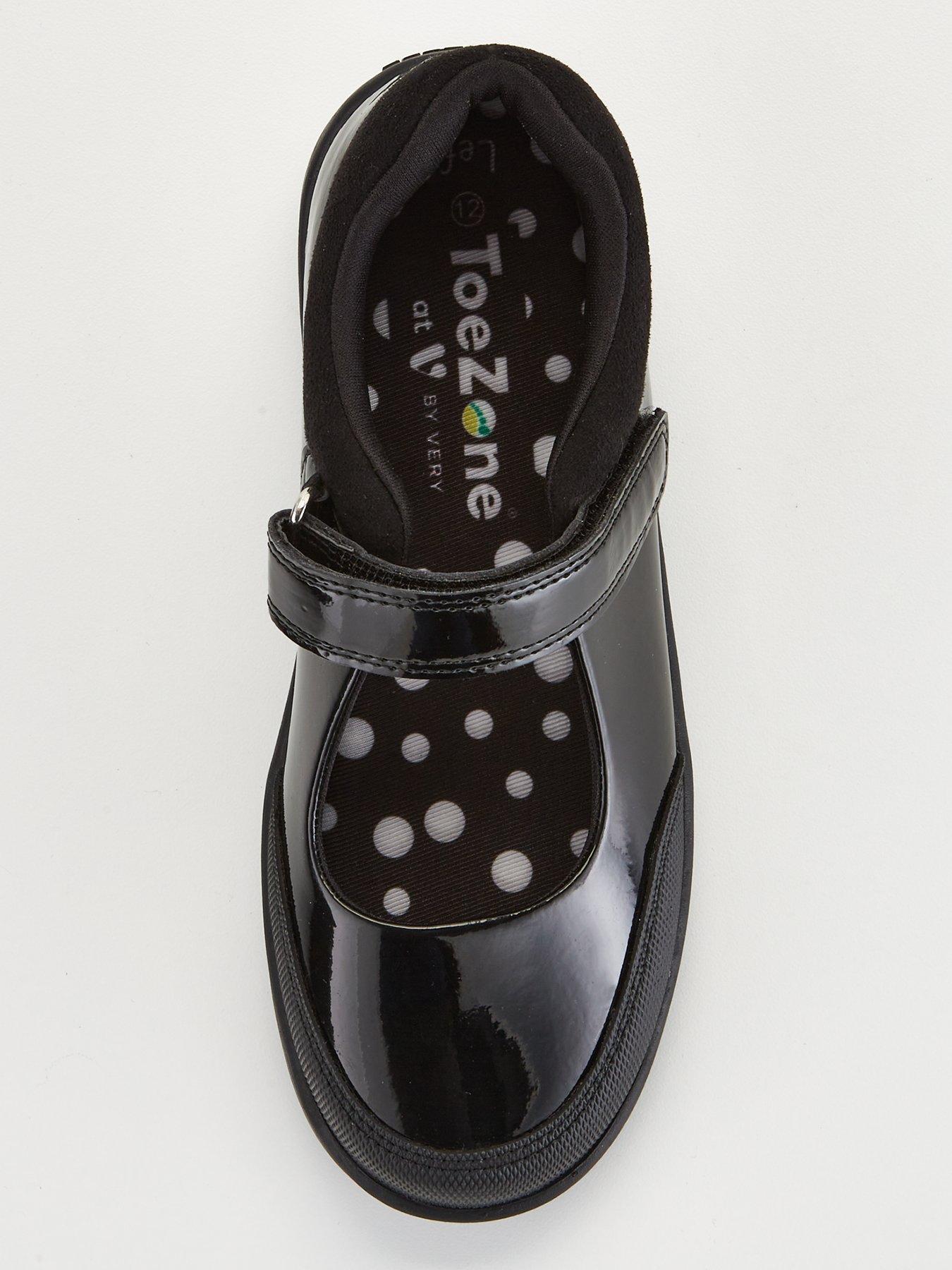 Image 4 of 6 of Everyday ToeZone Younger Kids Patent Leather Mary Jane School Shoe - Black&nbsp;Standard Fit