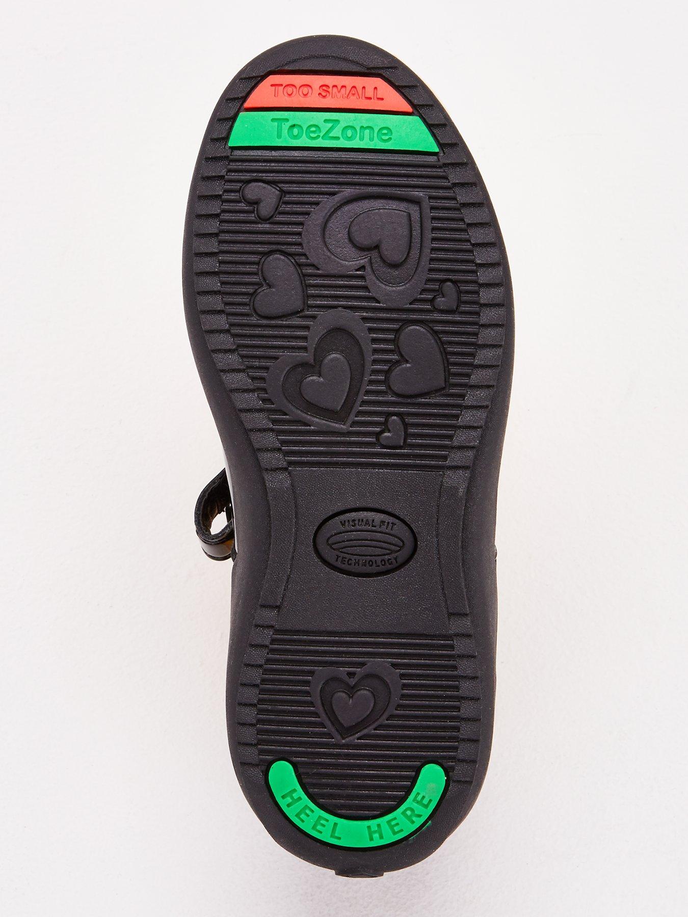 Image 5 of 6 of V by Very ToeZone Girls Unicorn Leather School Shoe - Black