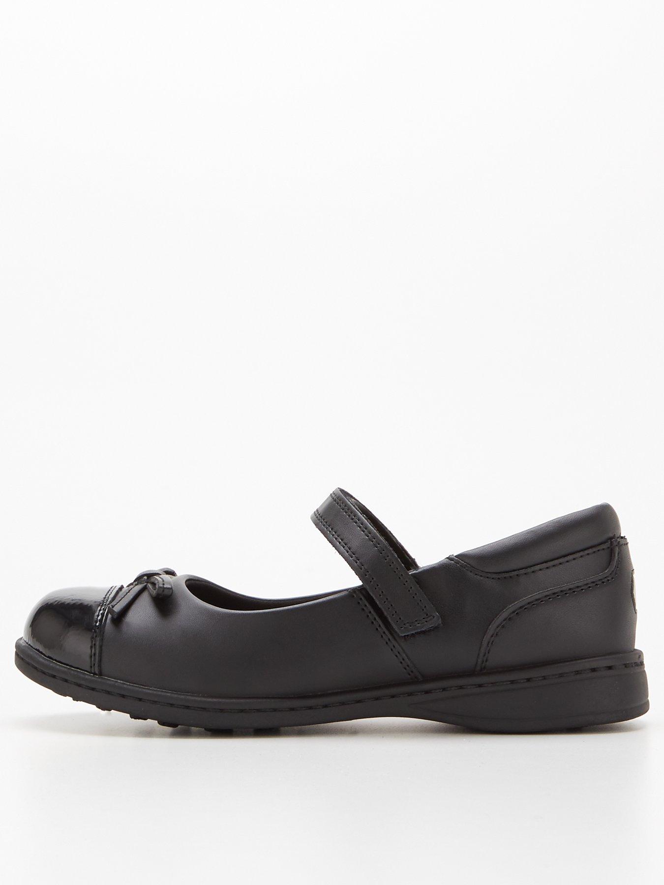 Image 1 of 6 of The Very Collection Girls Memory Foam Rip-Tape Mary Jane School Shoes - Black