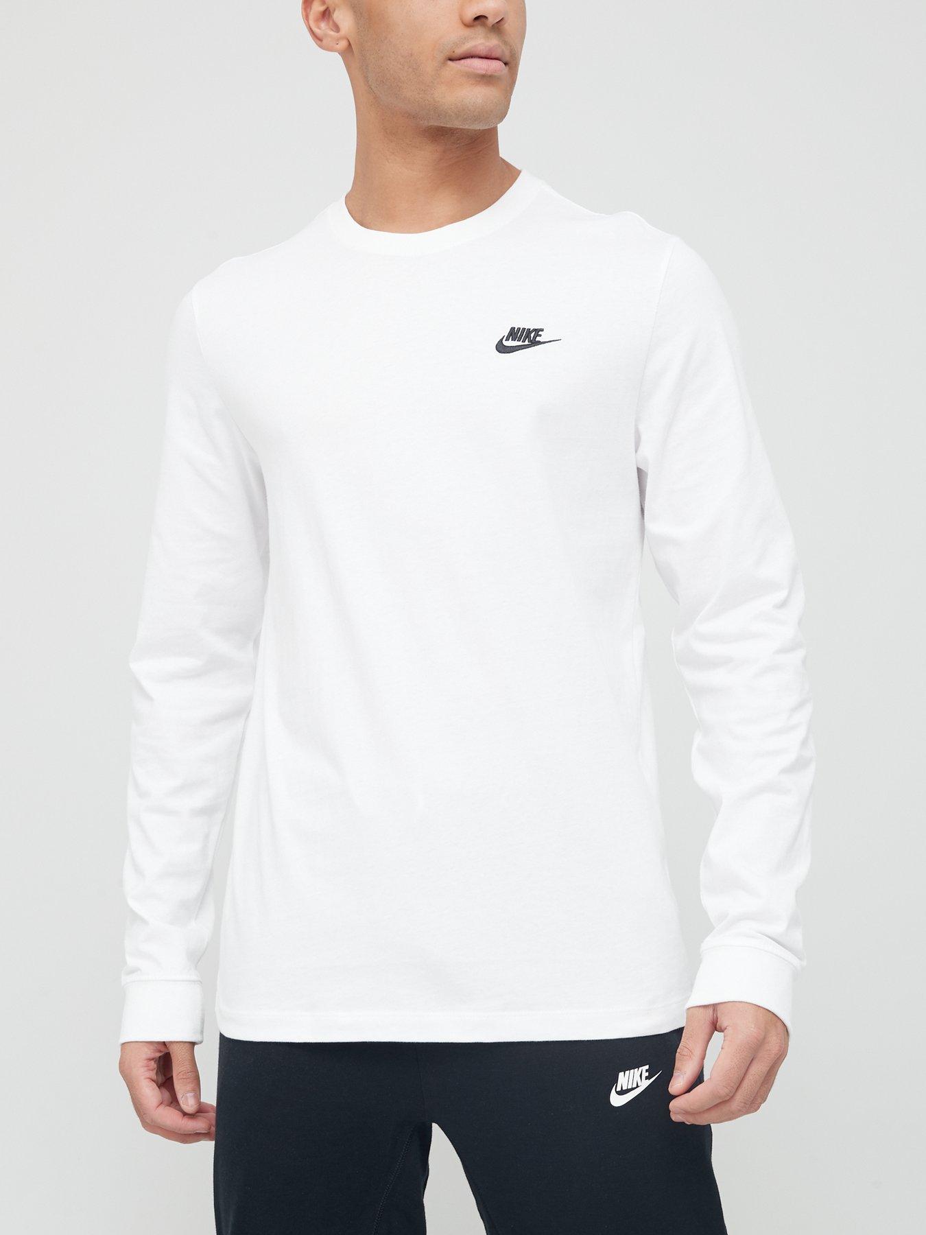 Mens long outlet sleeve white top